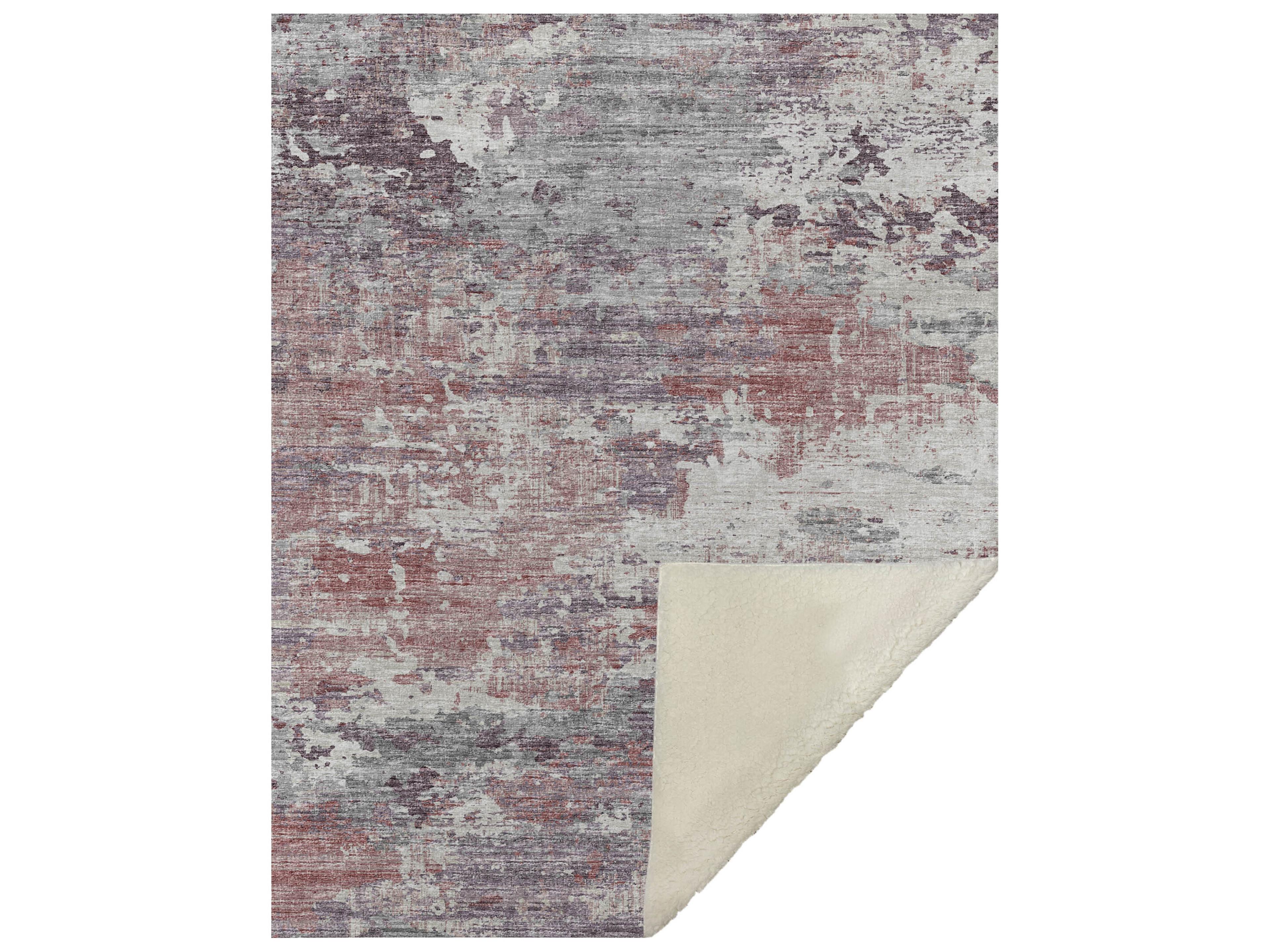 Sherpa Pink Polyester Throw