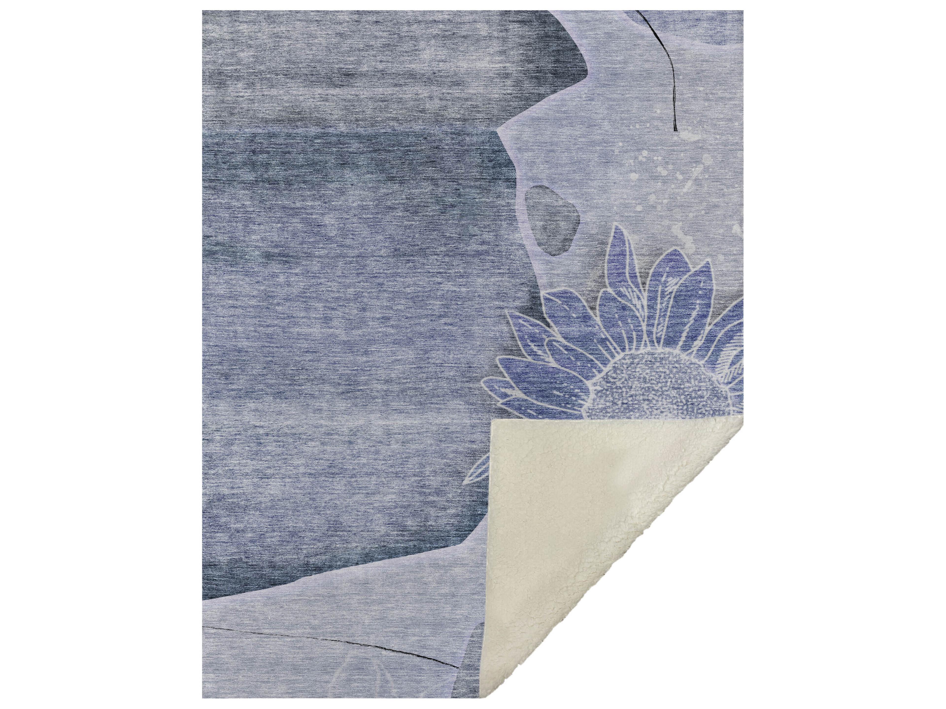 Dalyn Sherpa Blue Polyester Throw
