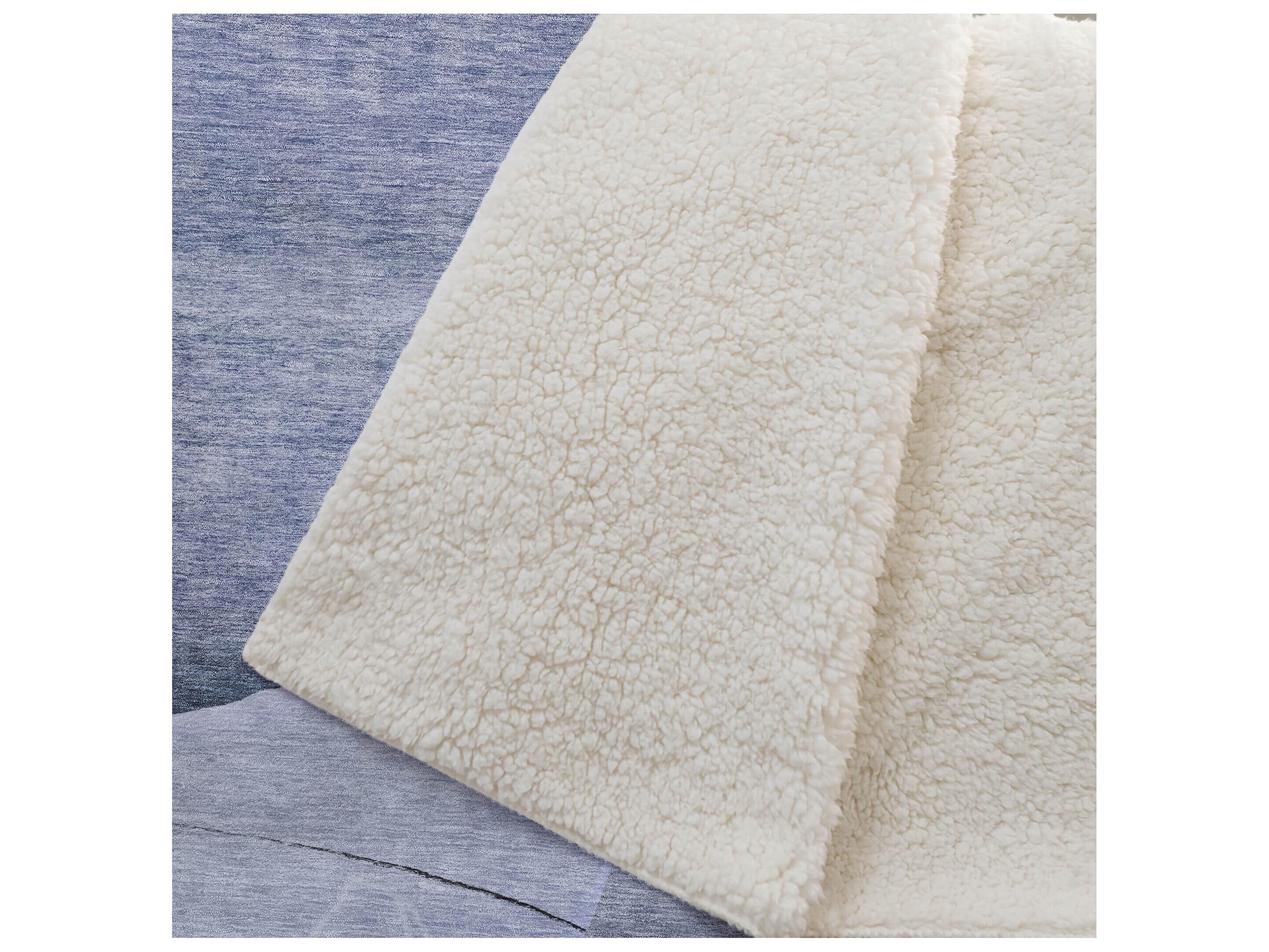 Dalyn Sherpa Blue Polyester Throw