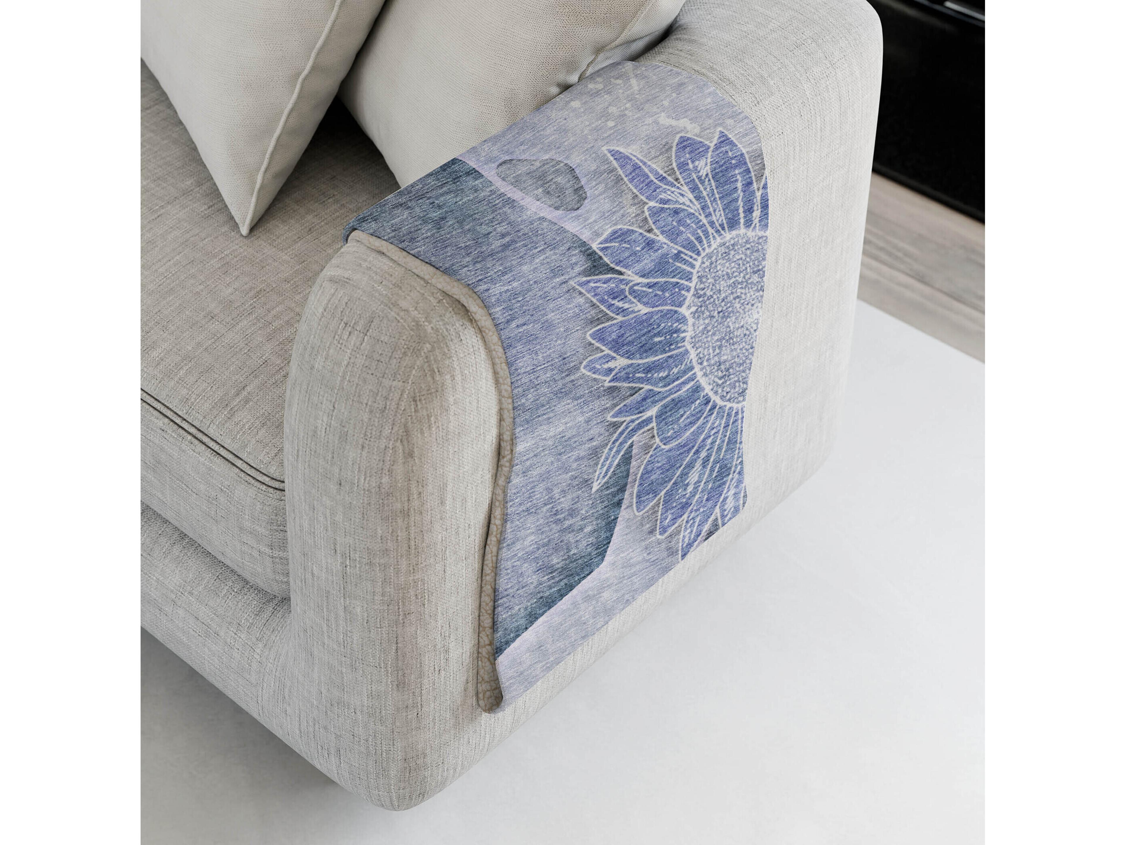 Dalyn Sherpa Blue Polyester Throw