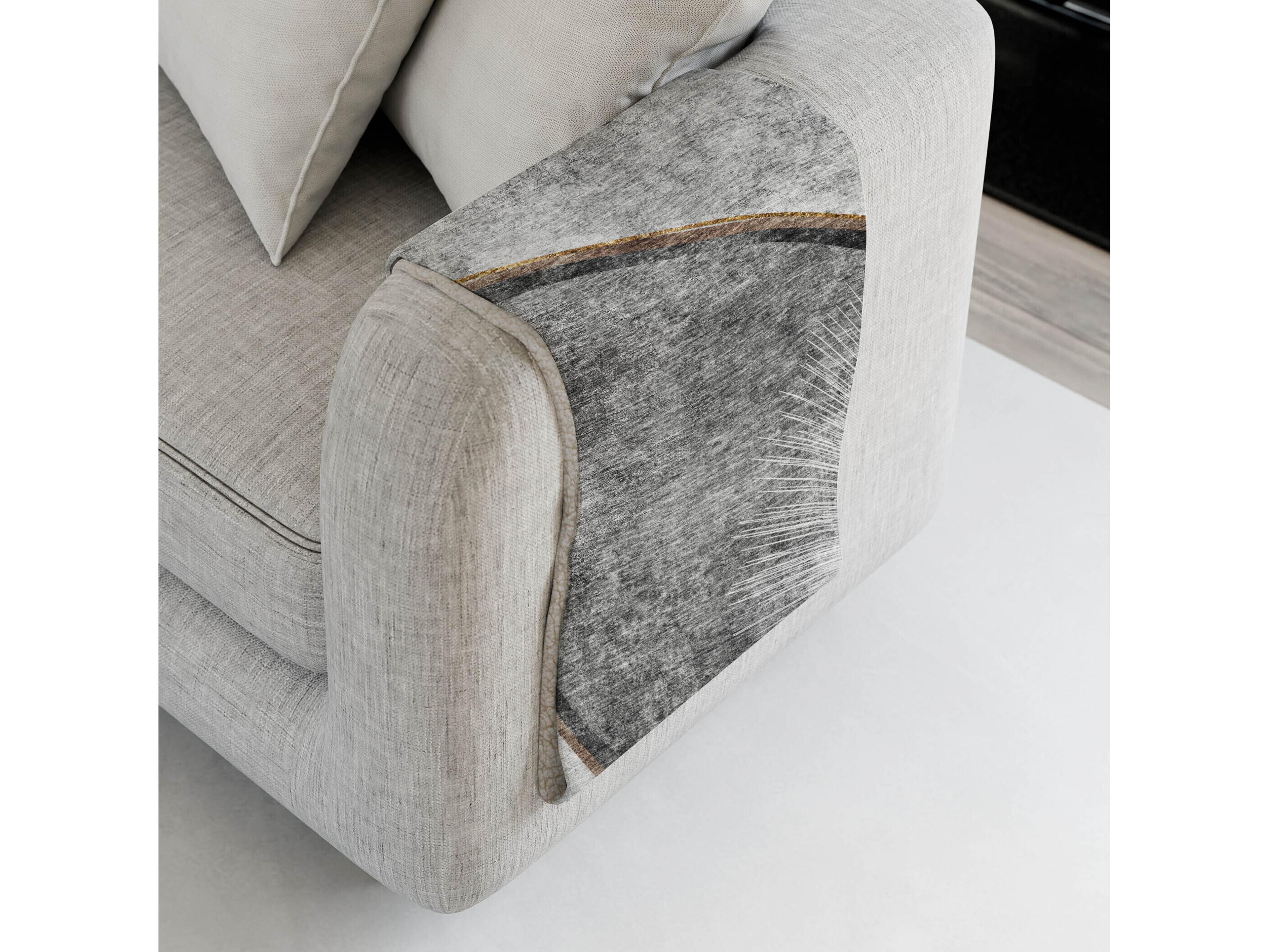 Dalyn Sherpa Gray Polyester Throw