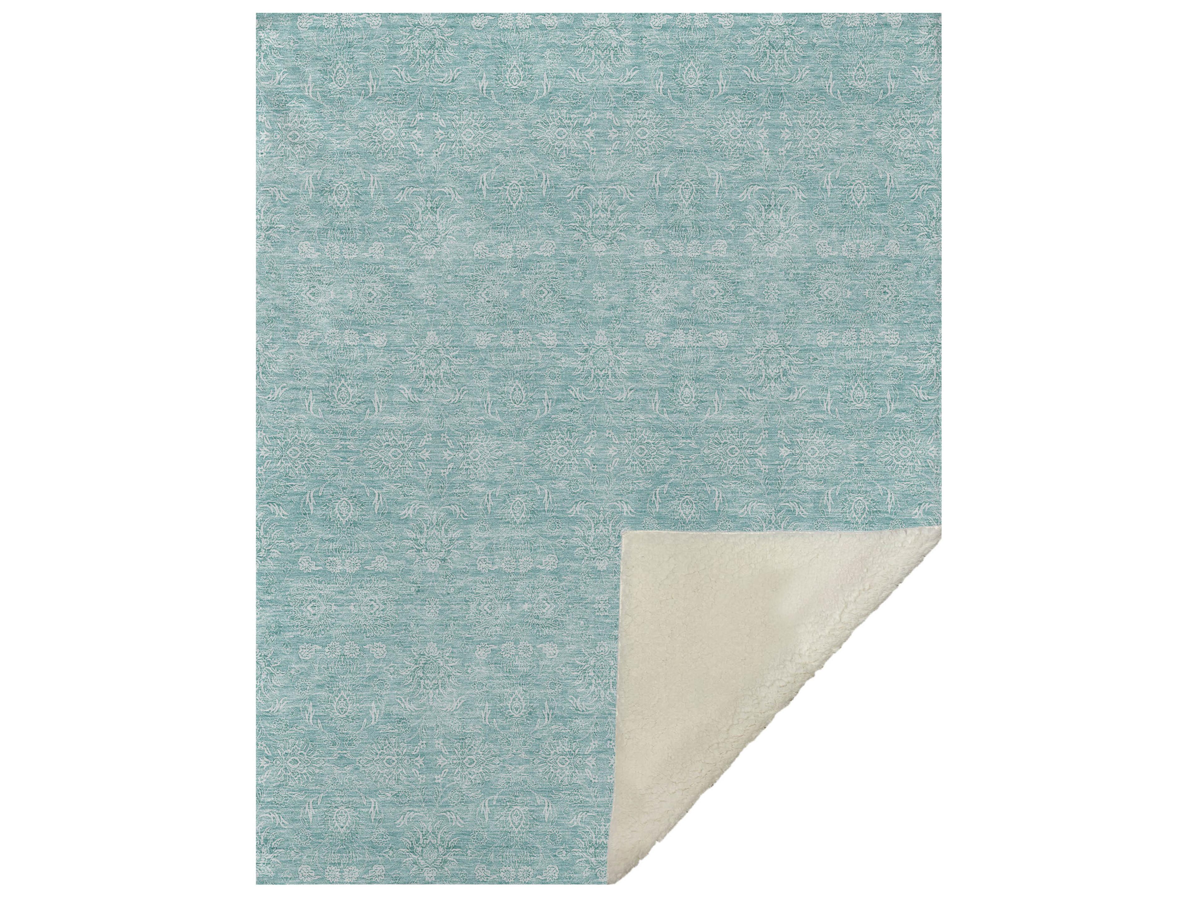 Dalyn Sherpa Teal Polyester Throw