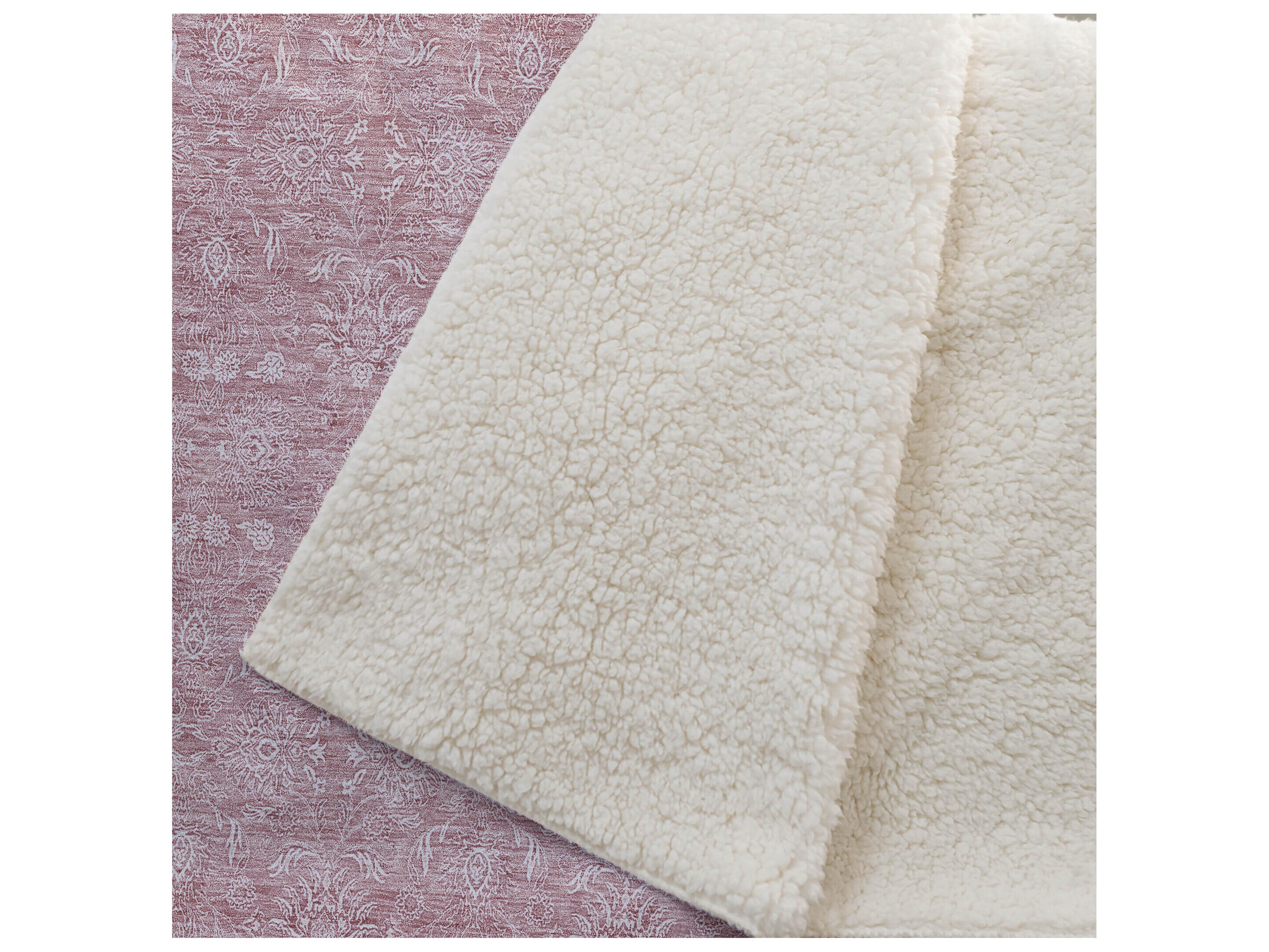 Dalyn Sherpa Pink Polyester Throw