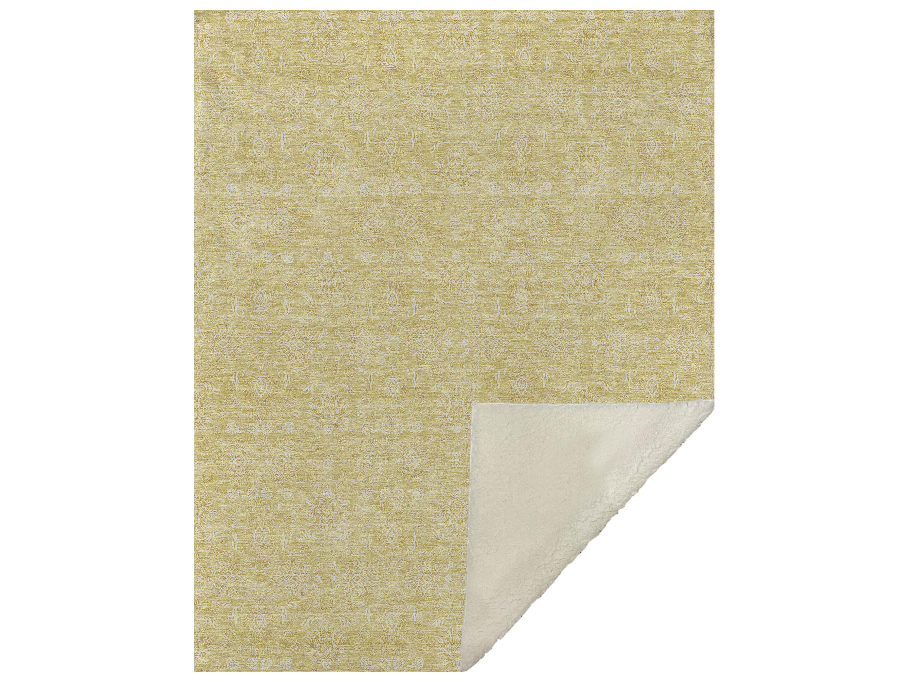 Sherpa Gold Polyester Throw