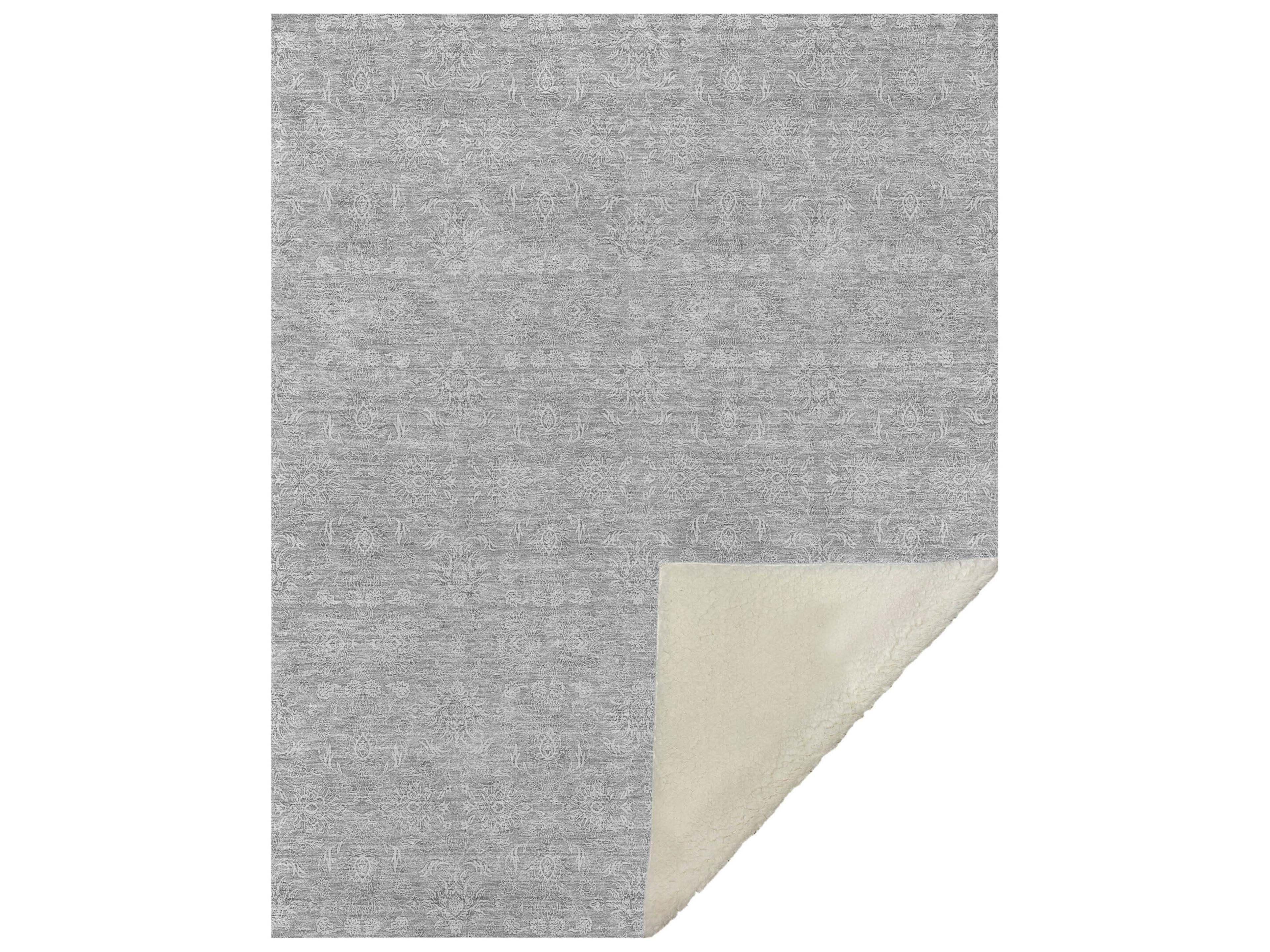 Dalyn Sherpa Gray Polyester Throw