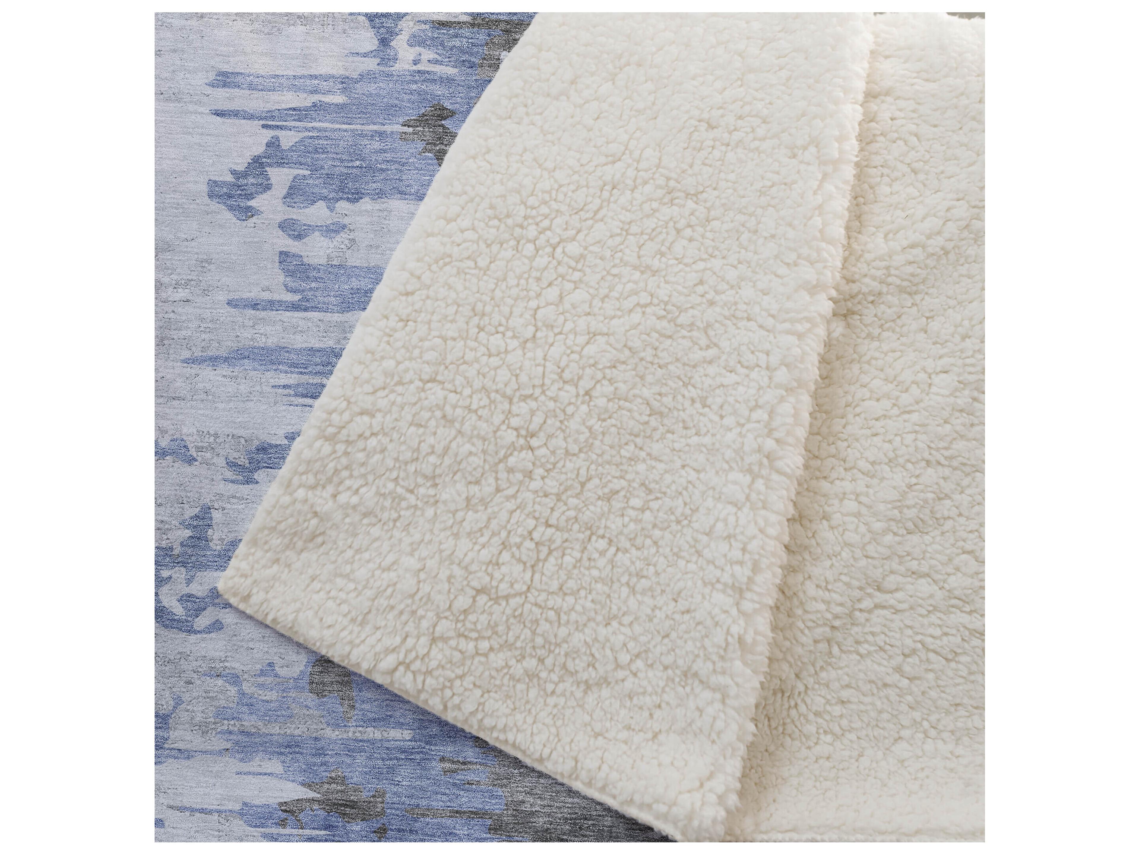 Dalyn Sherpa Blue Polyester Throw