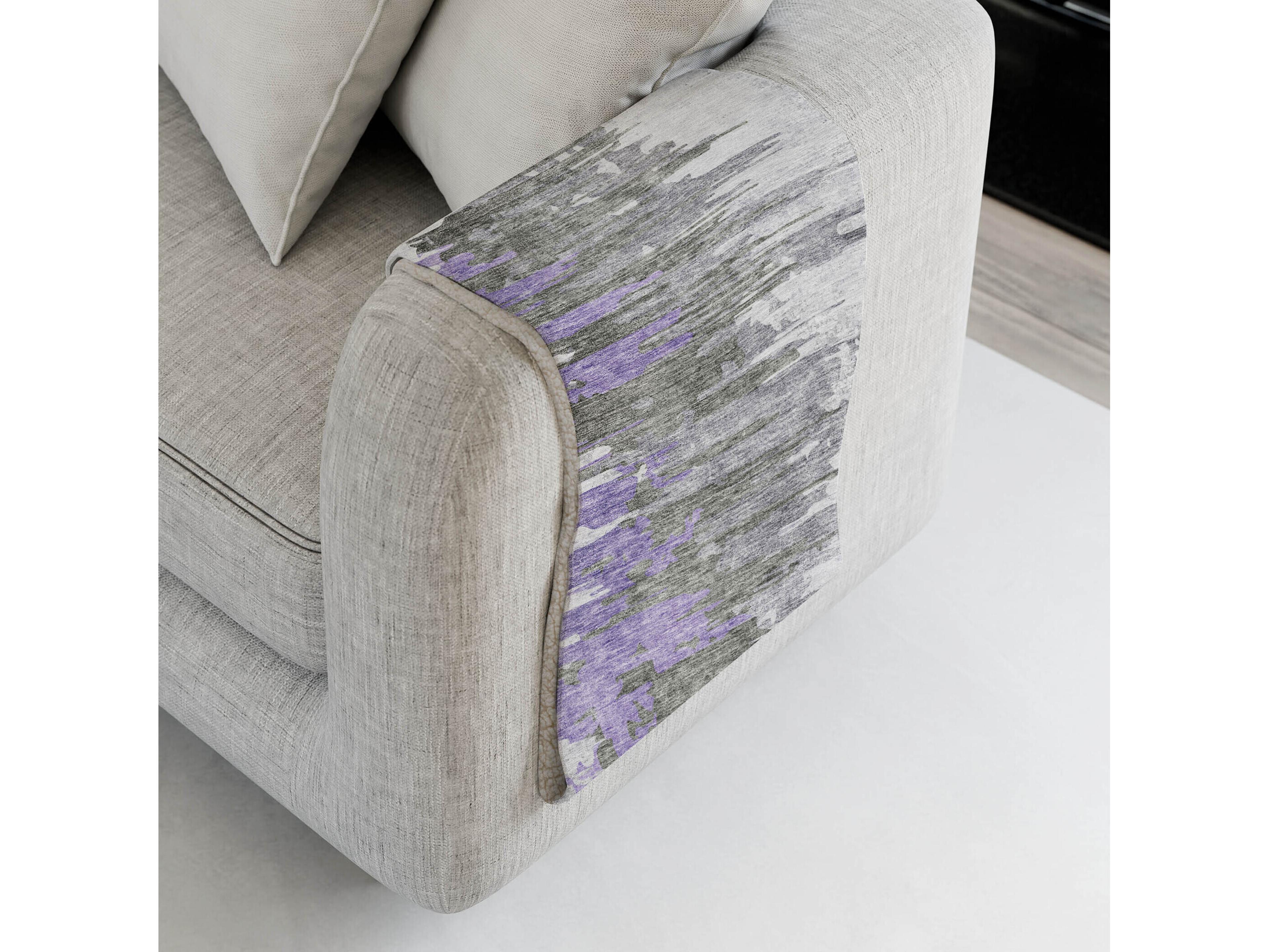 Dalyn Sherpa Purple Polyester Throw