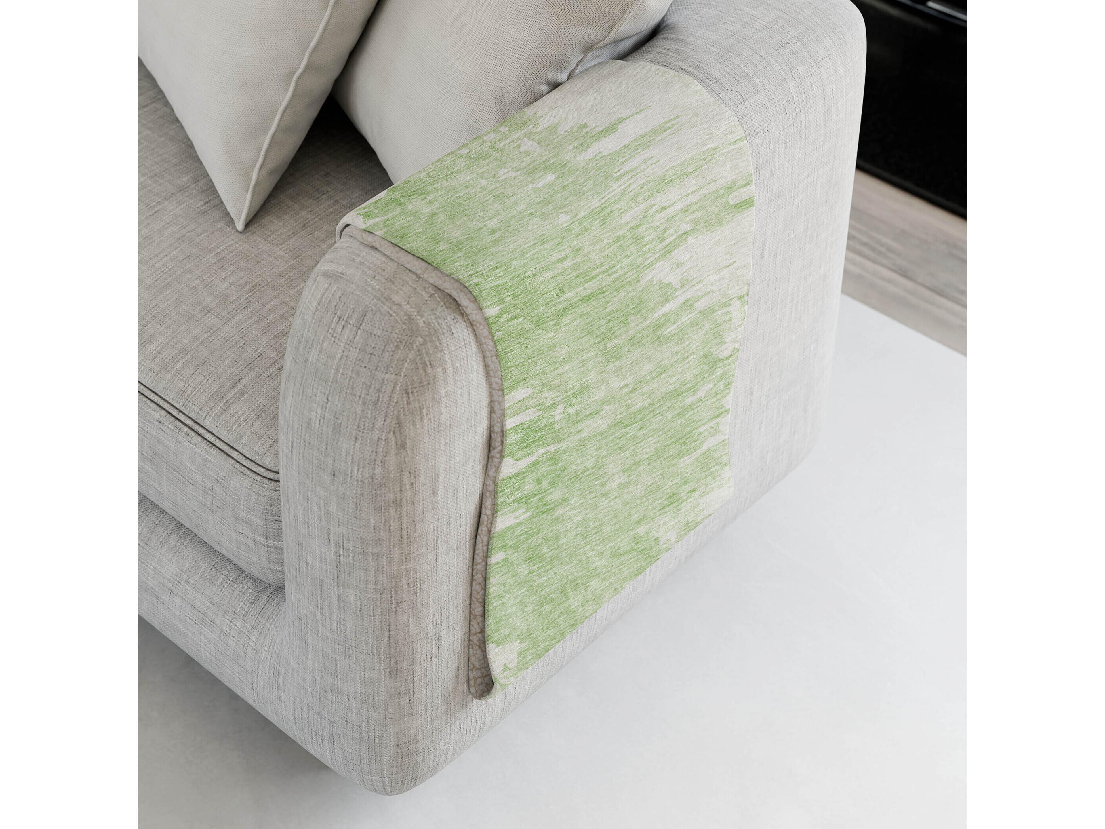 Dalyn Sherpa Green Polyester Throw