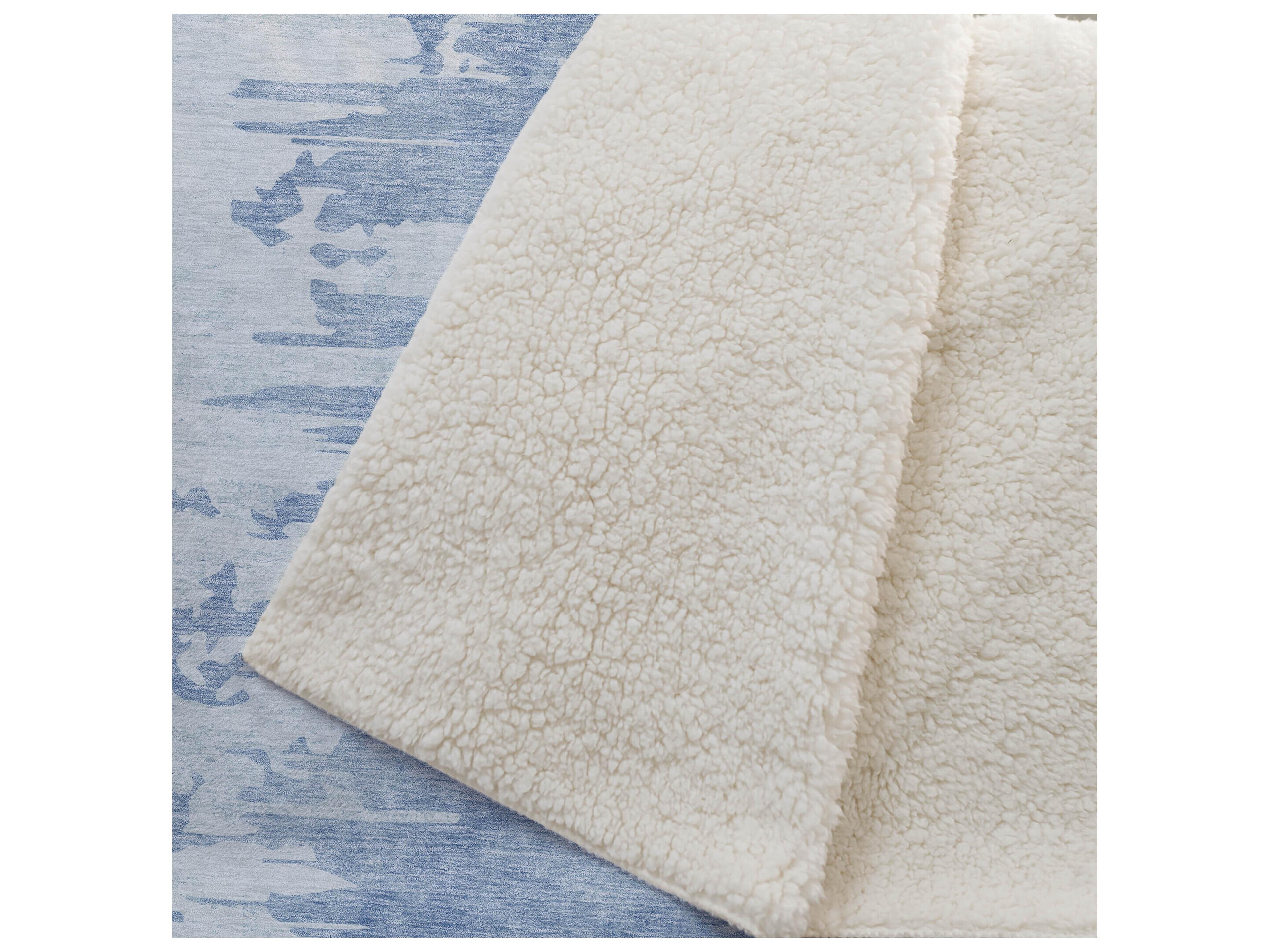 Dalyn Sherpa Blue Polyester Throw