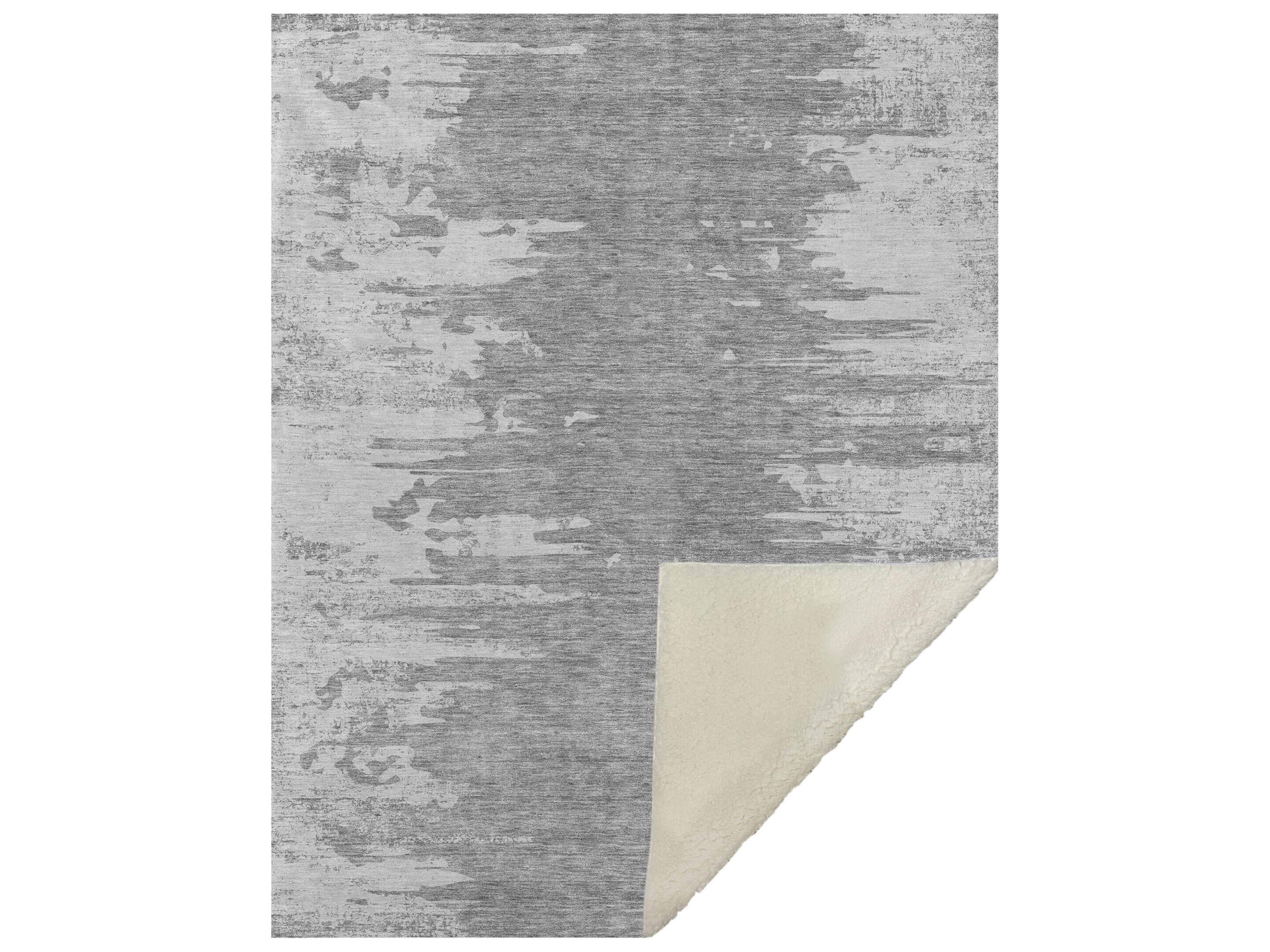 Dalyn Sherpa Gray Polyester Throw