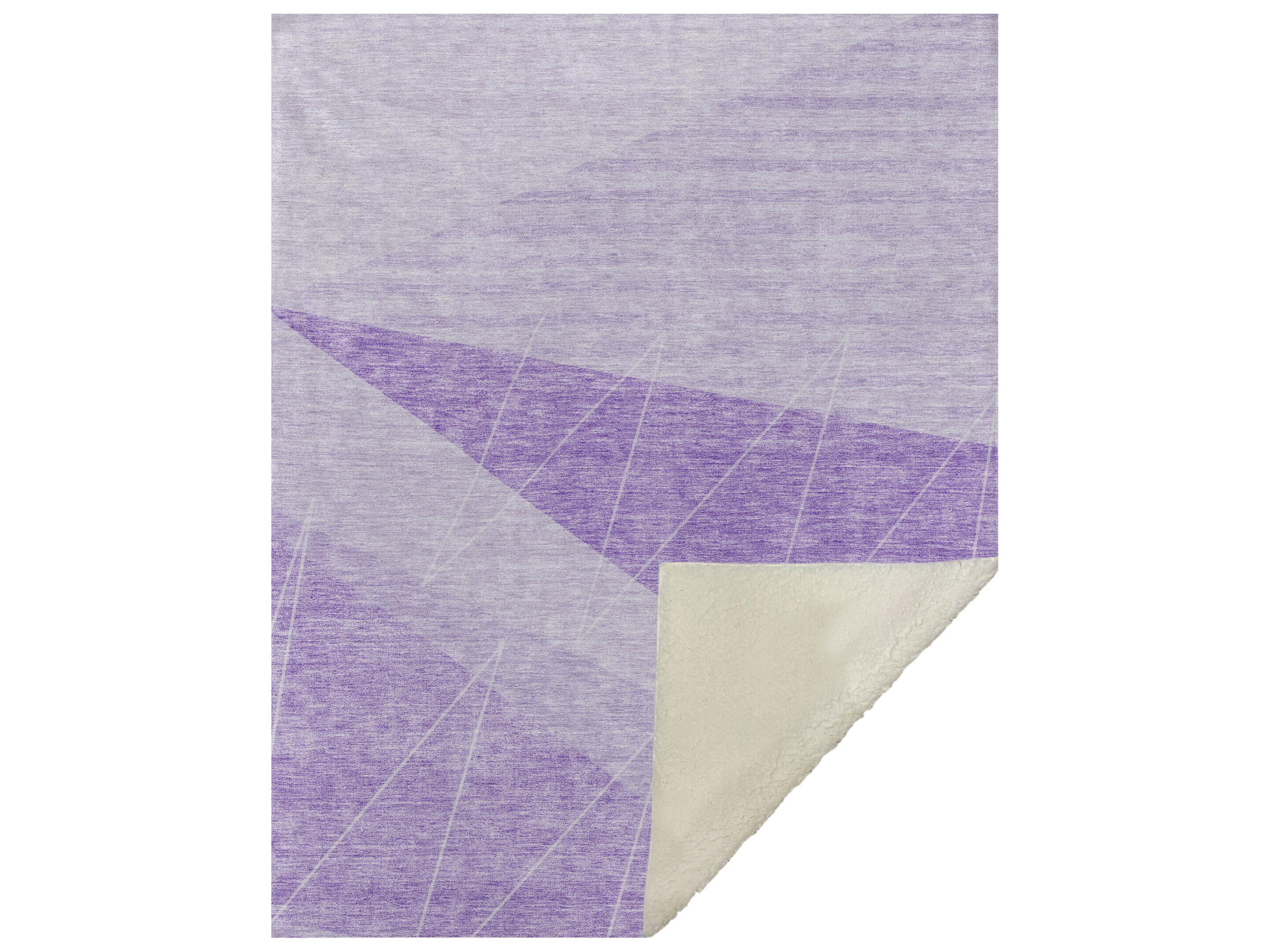 Sherpa Purple Polyester Throw