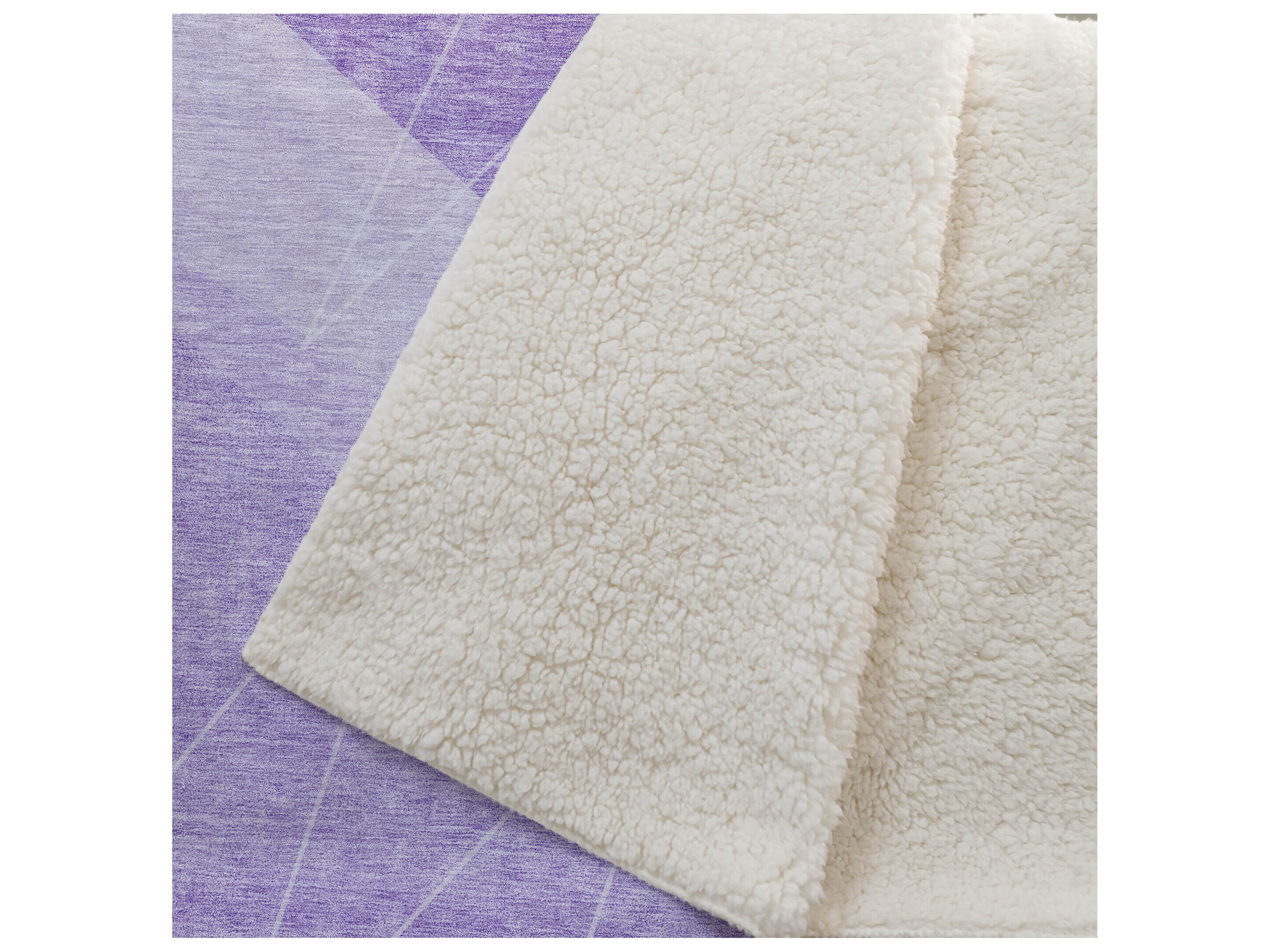 Dalyn Sherpa Purple Polyester Throw