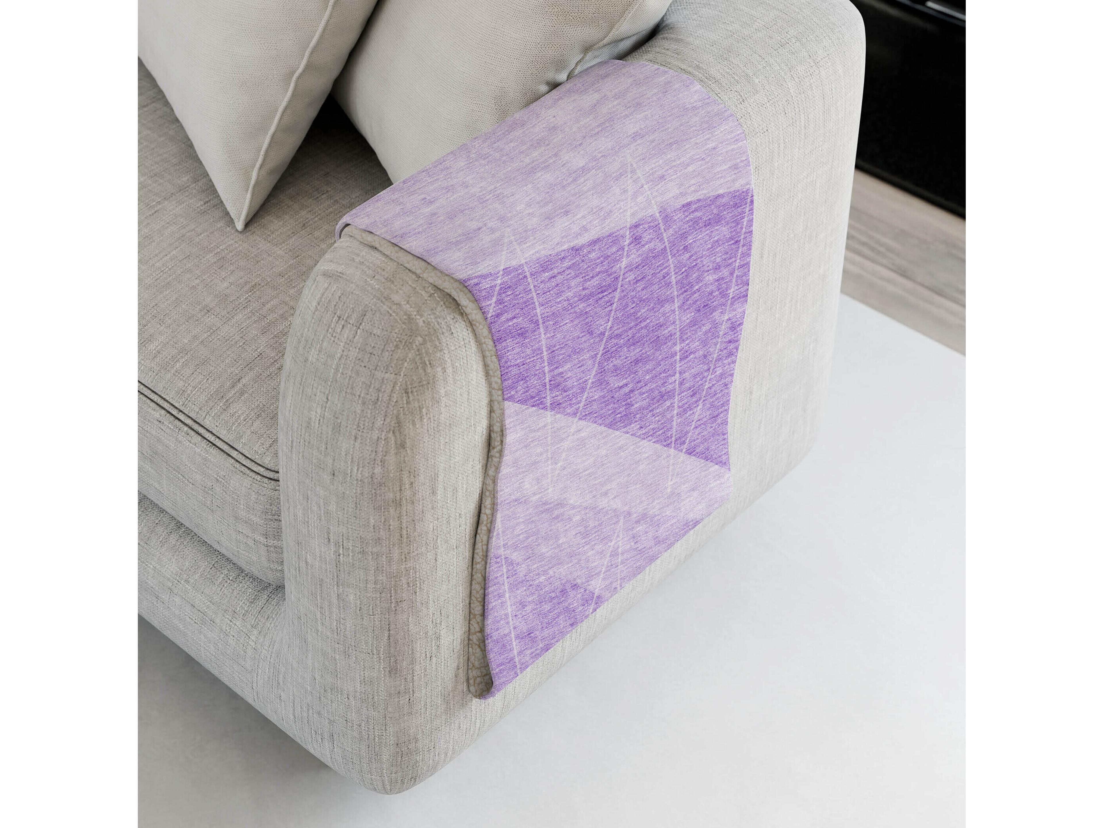 Dalyn Sherpa Purple Polyester Throw