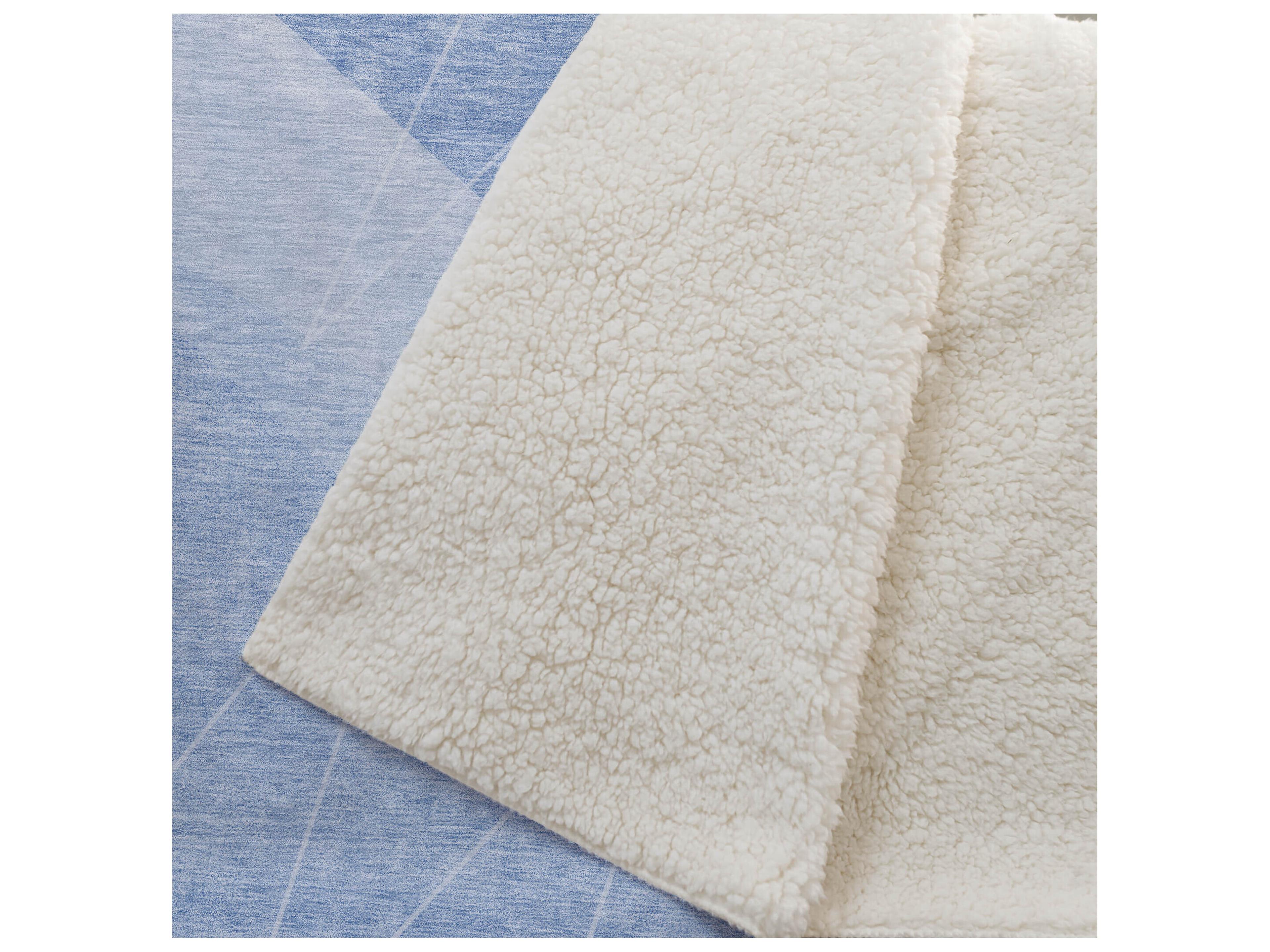 Dalyn Sherpa Blue Polyester Throw