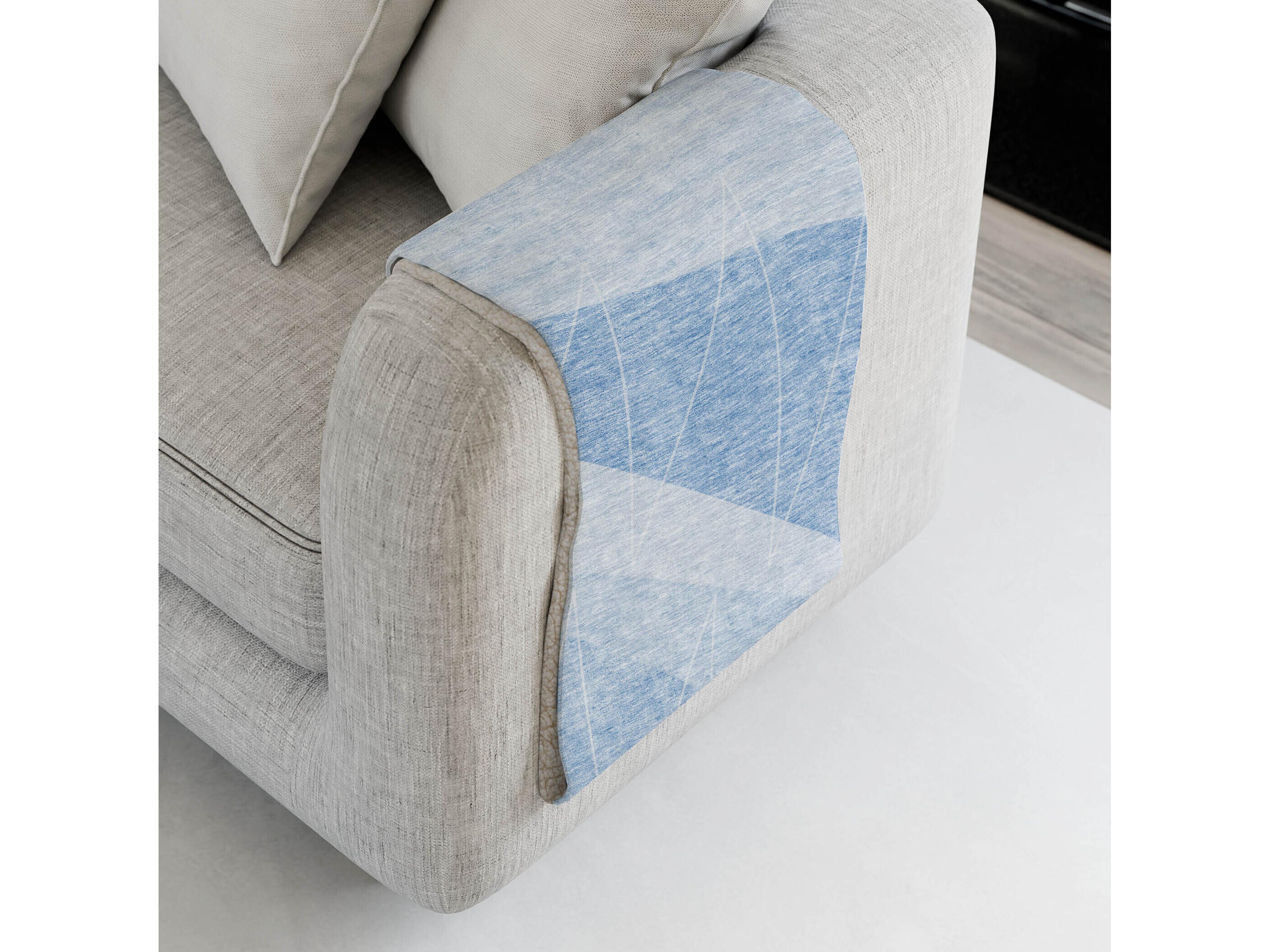 Dalyn Sherpa Blue Polyester Throw