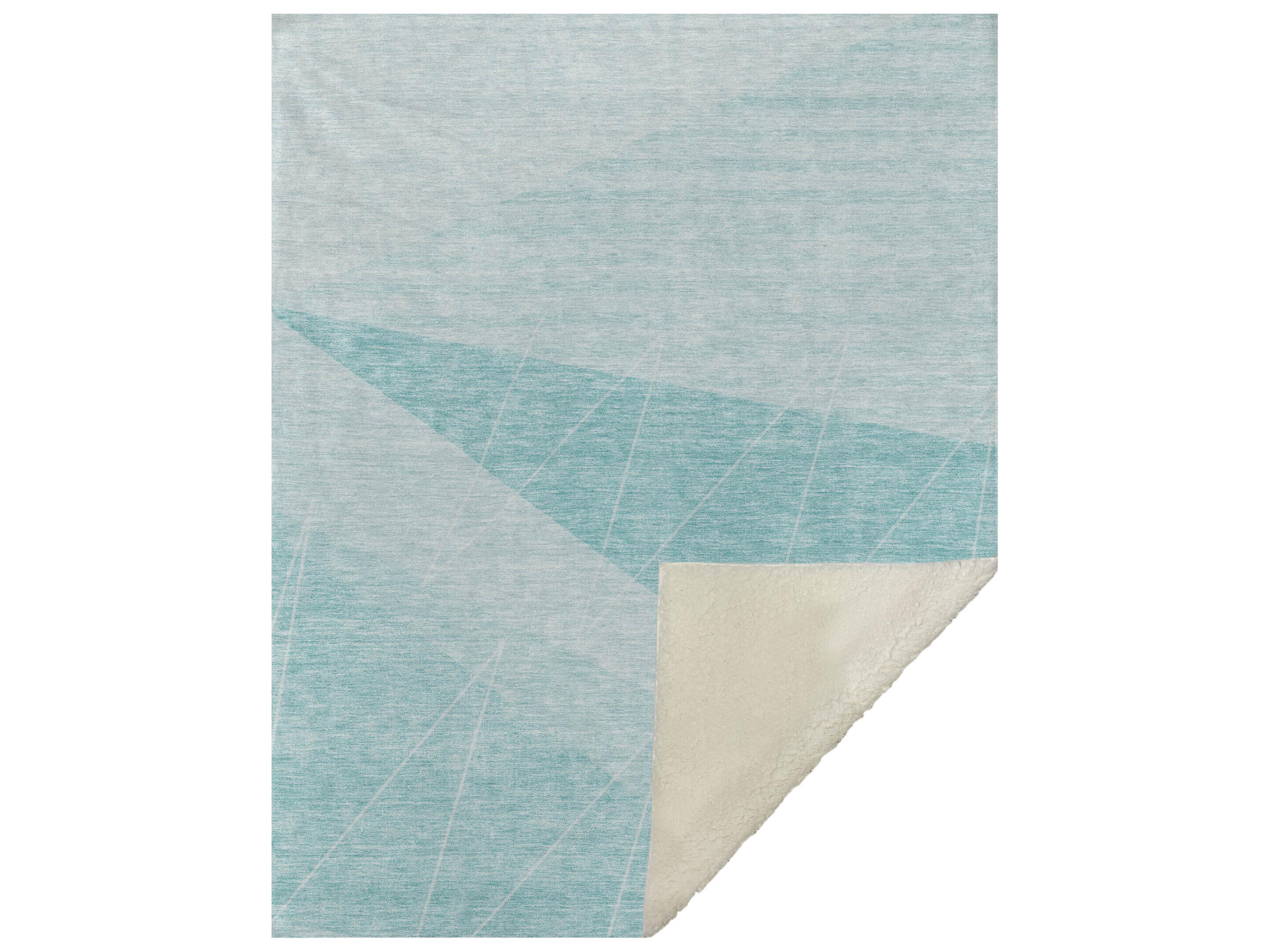 Dalyn Sherpa Teal Polyester Throw