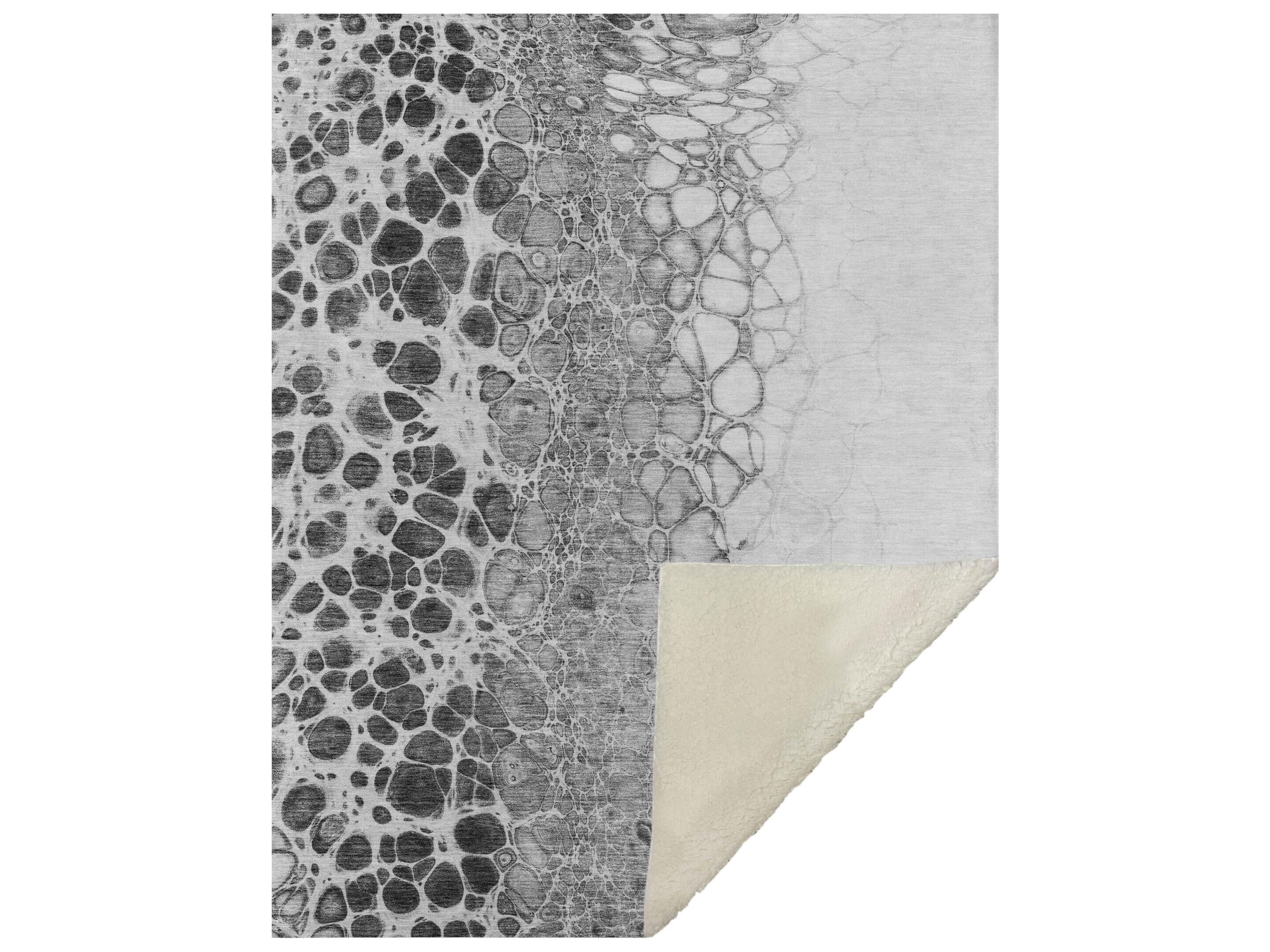 Sherpa Gray Polyester Throw