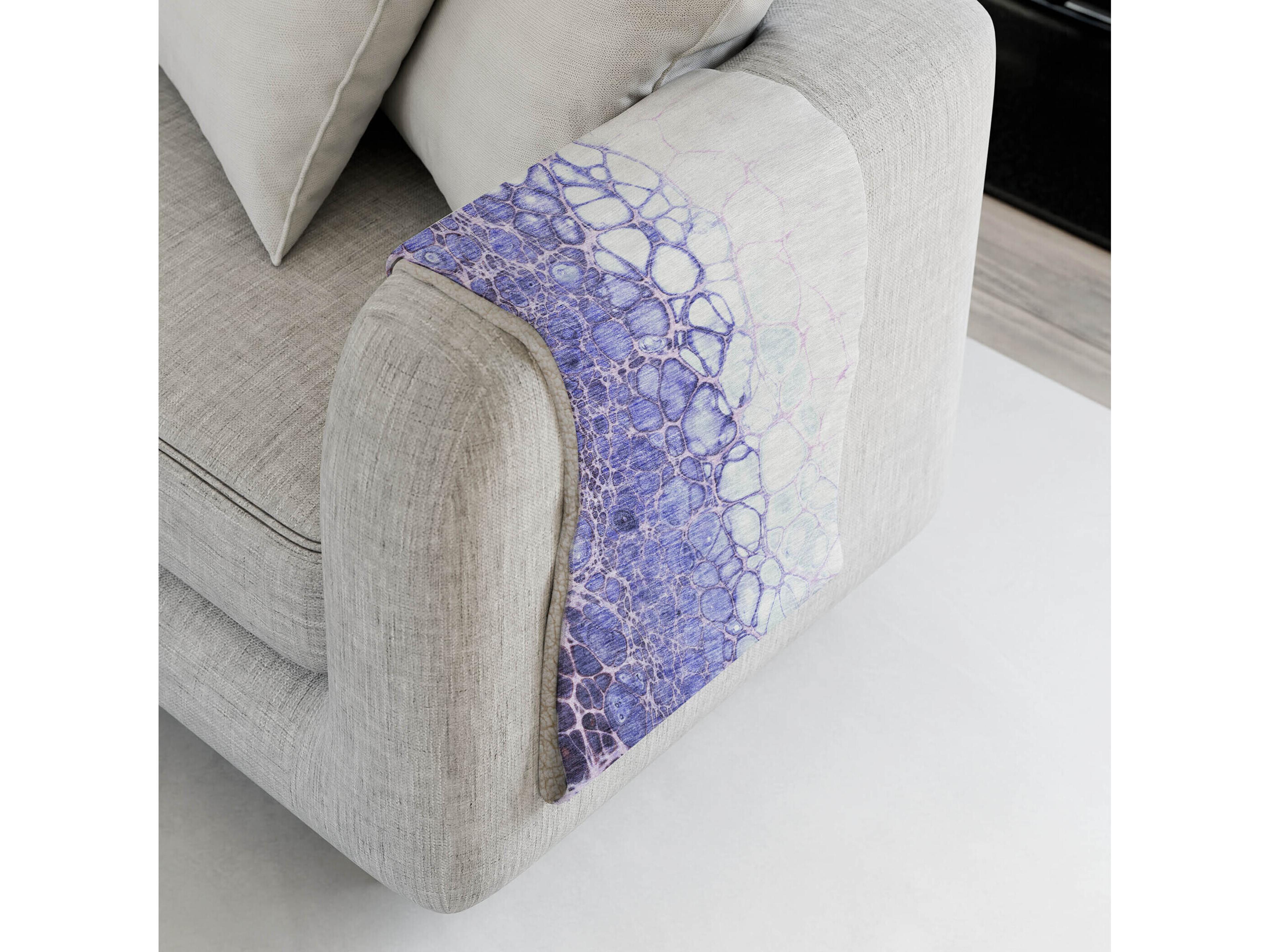 Dalyn Sherpa Purple Polyester Throw