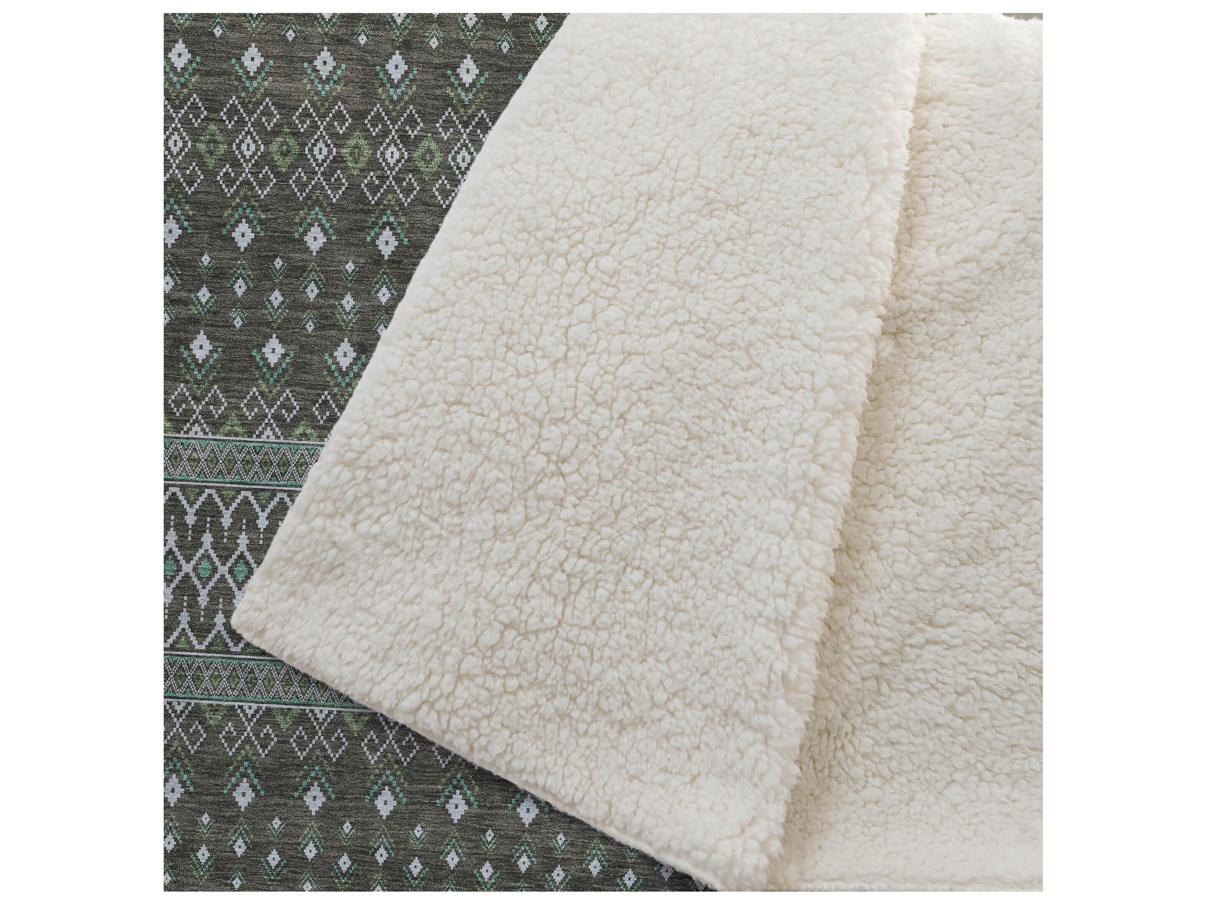 Dalyn Sherpa Brown Polyester Throw
