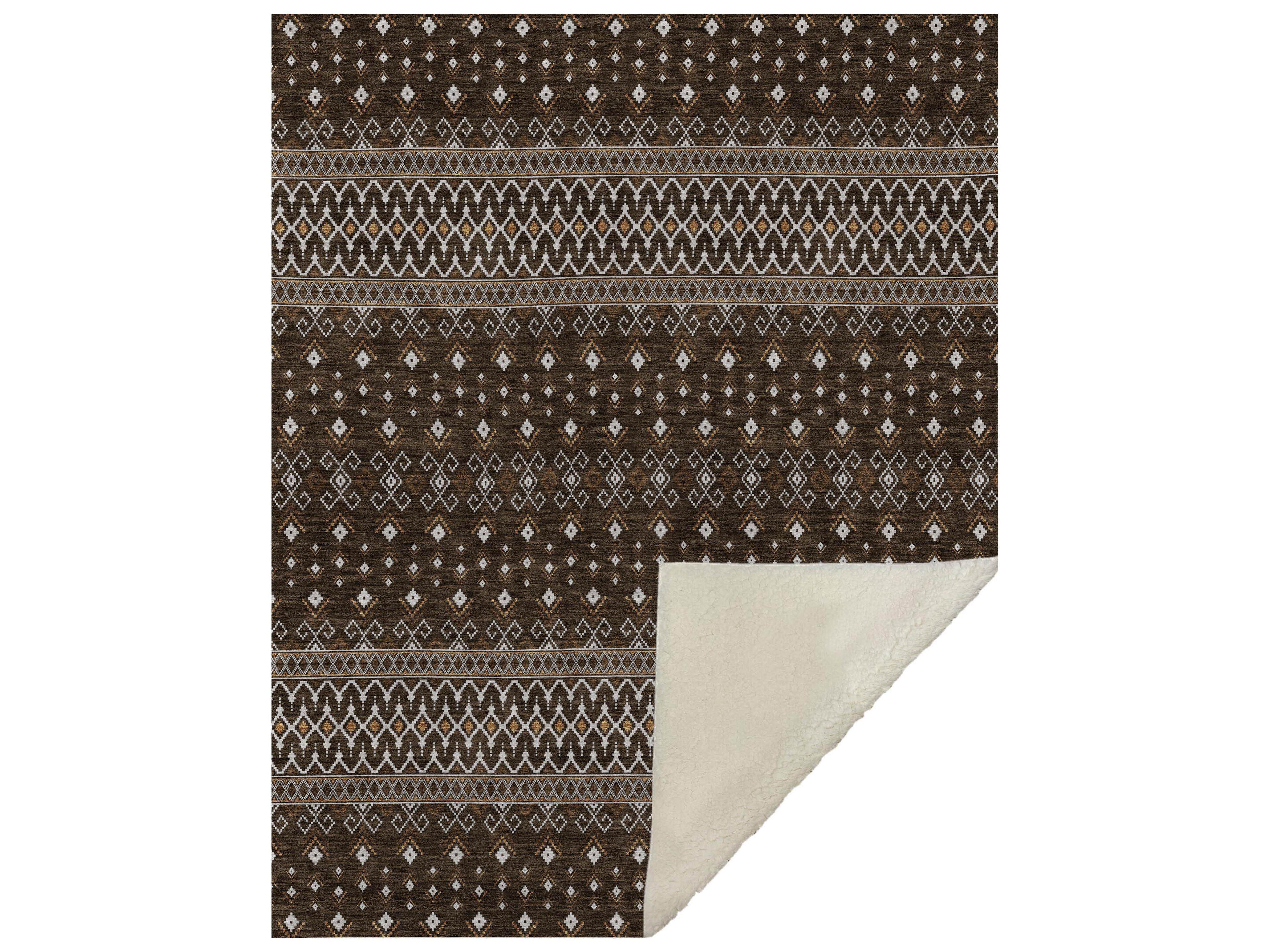 Sherpa Brown Polyester Throw