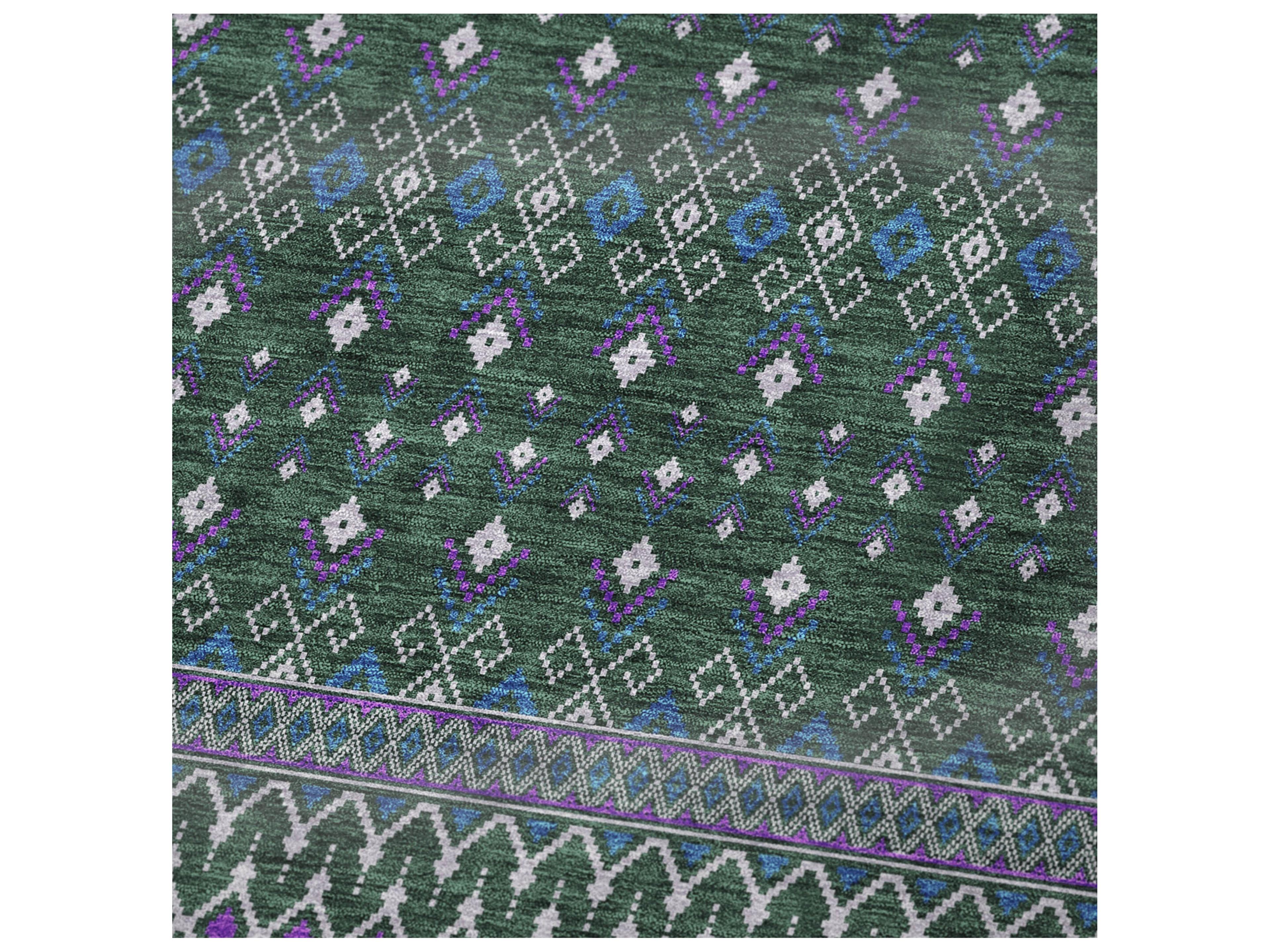 Dalyn Sherpa Green Polyester Throw