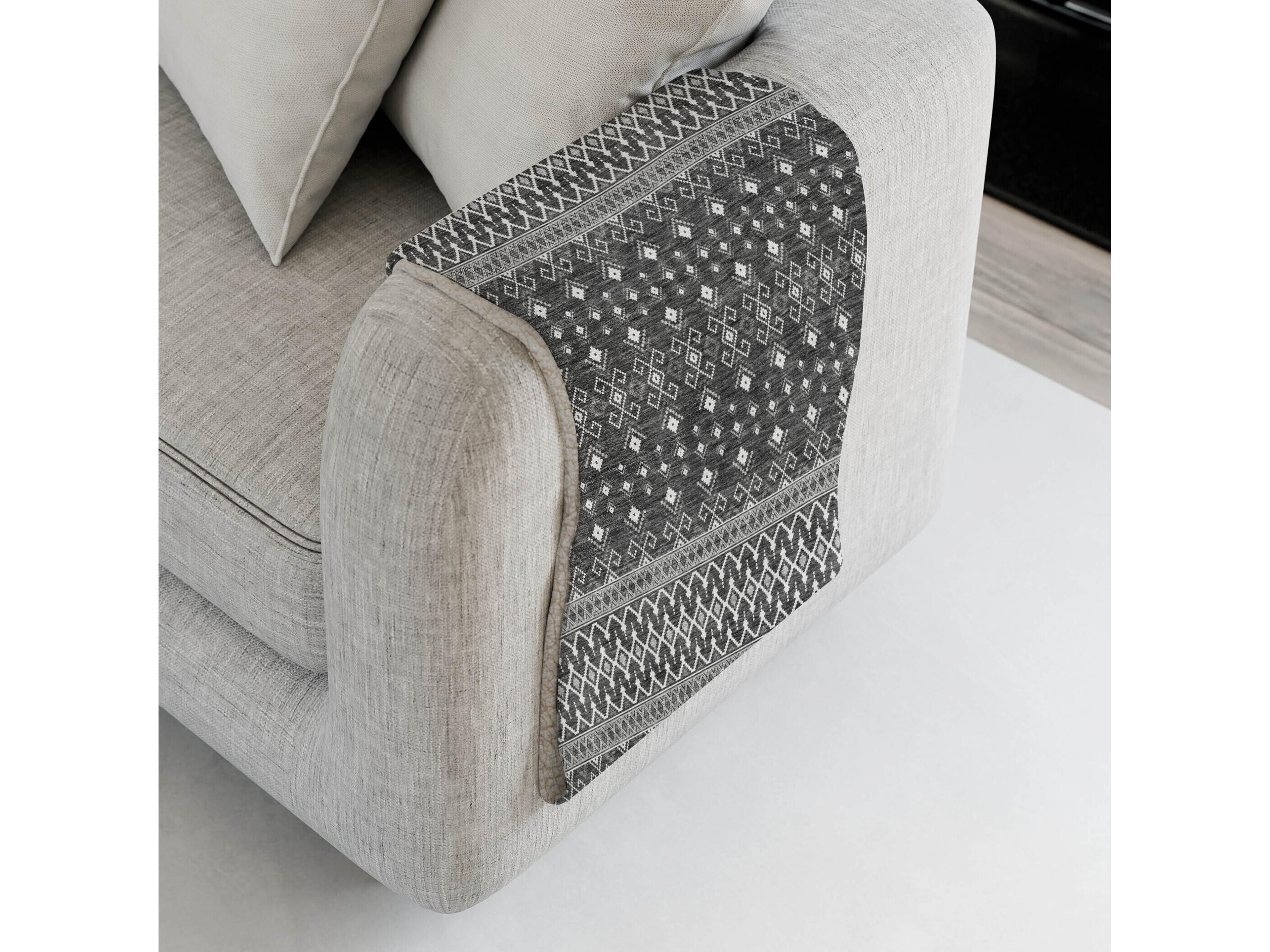 Dalyn Sherpa Gray Polyester Throw