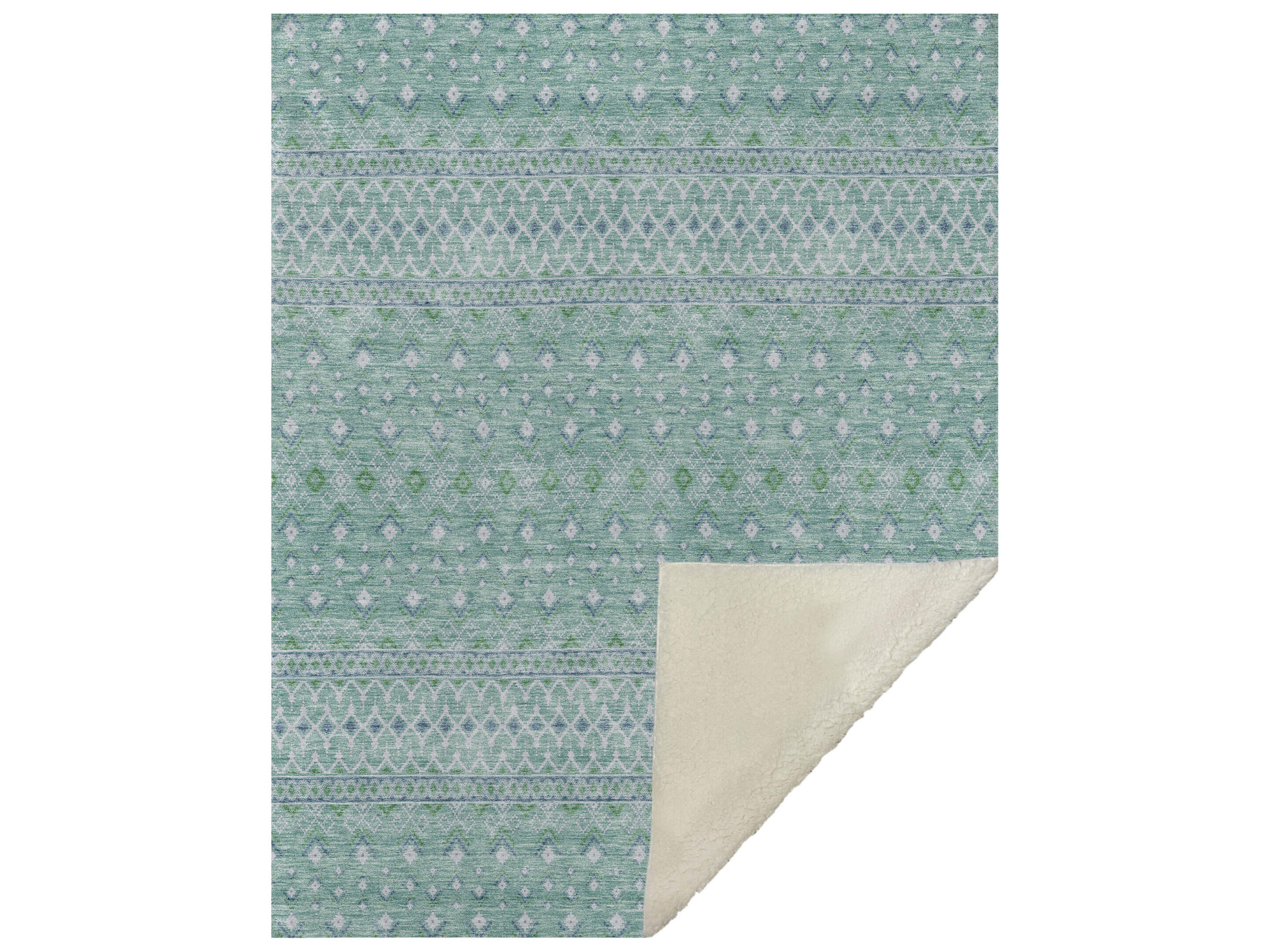 Dalyn Sherpa Teal Polyester Throw