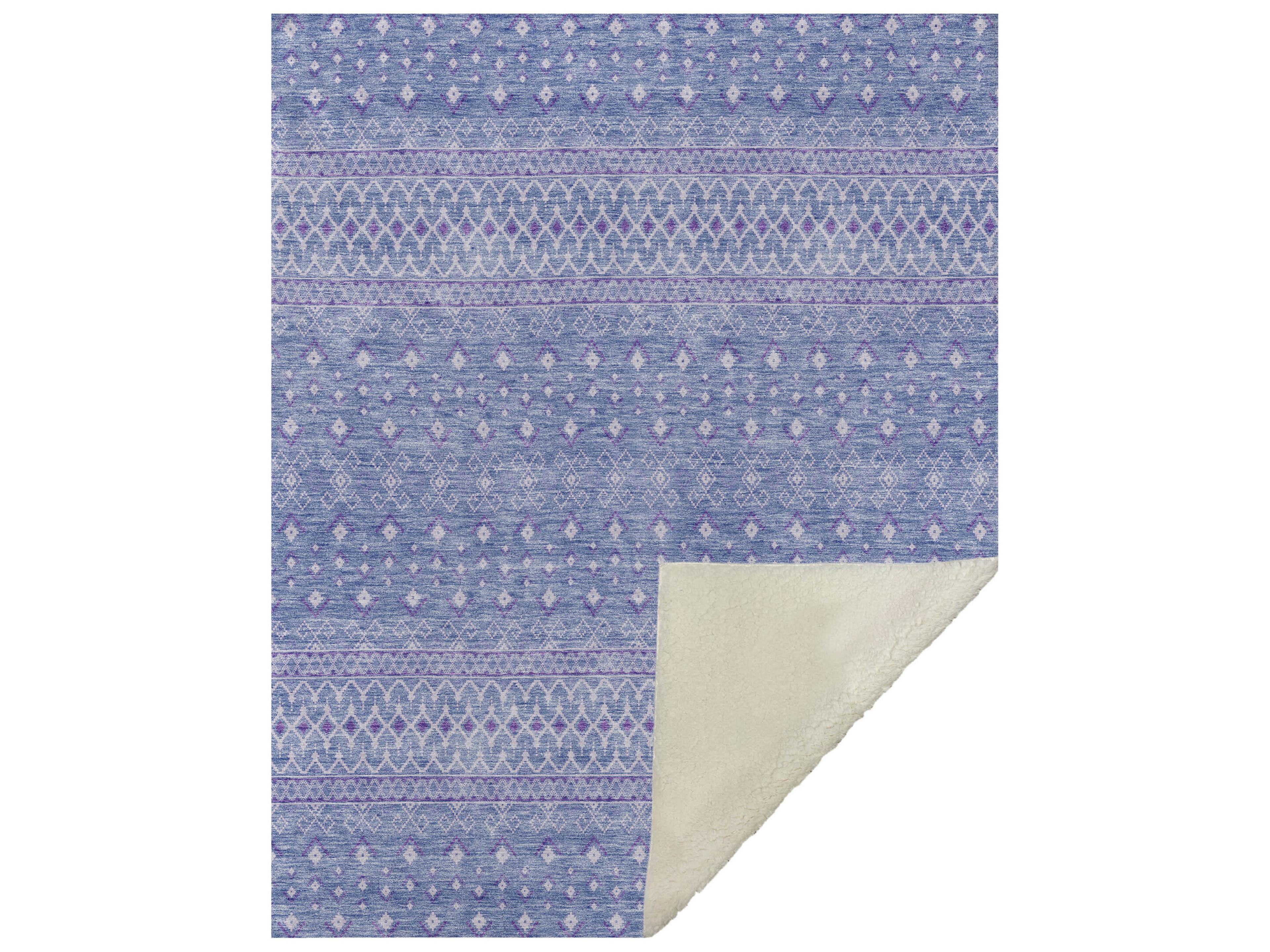 Dalyn Sherpa Blue Polyester Throw