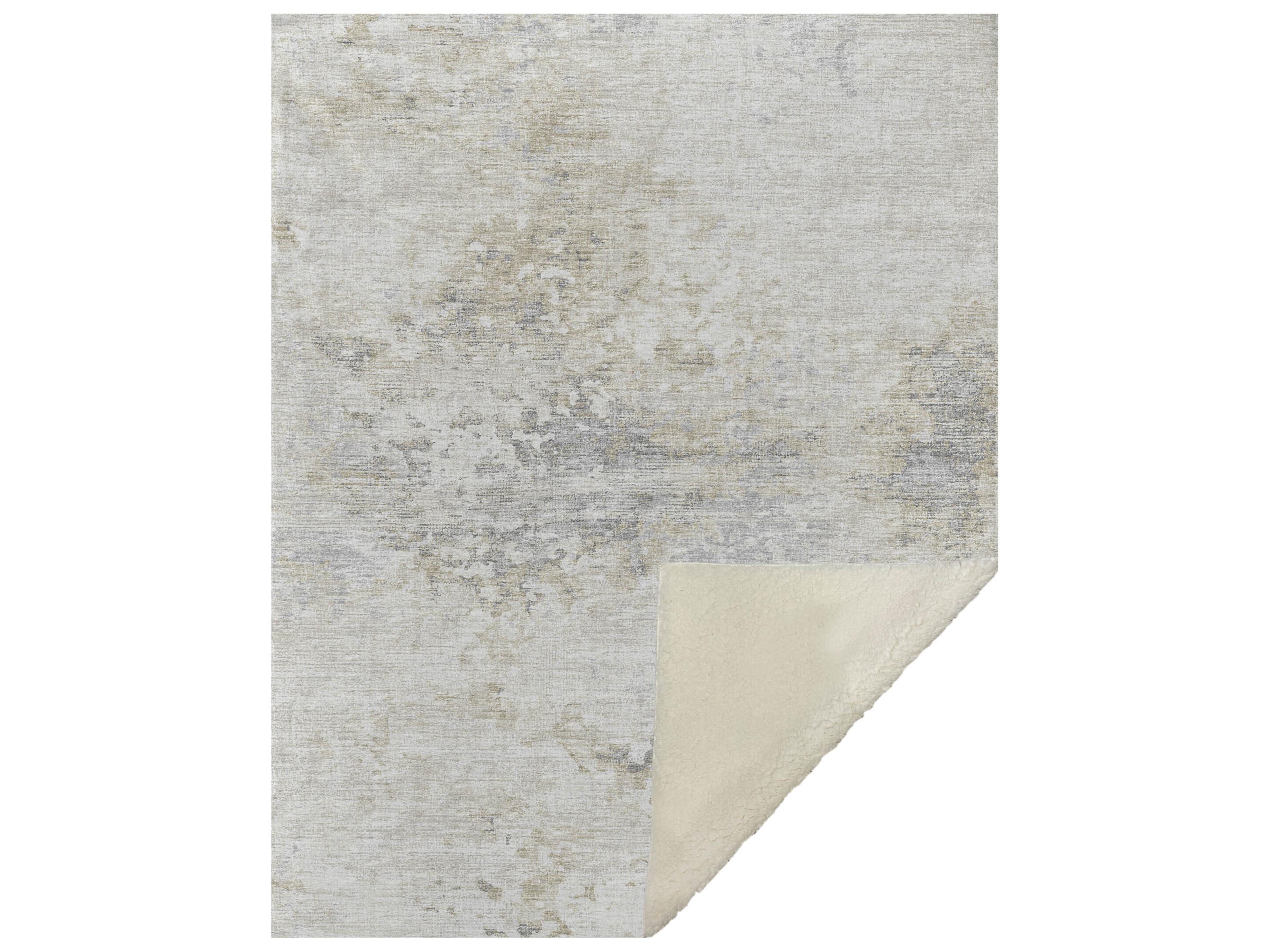 Sherpa Ivory Polyester Throw