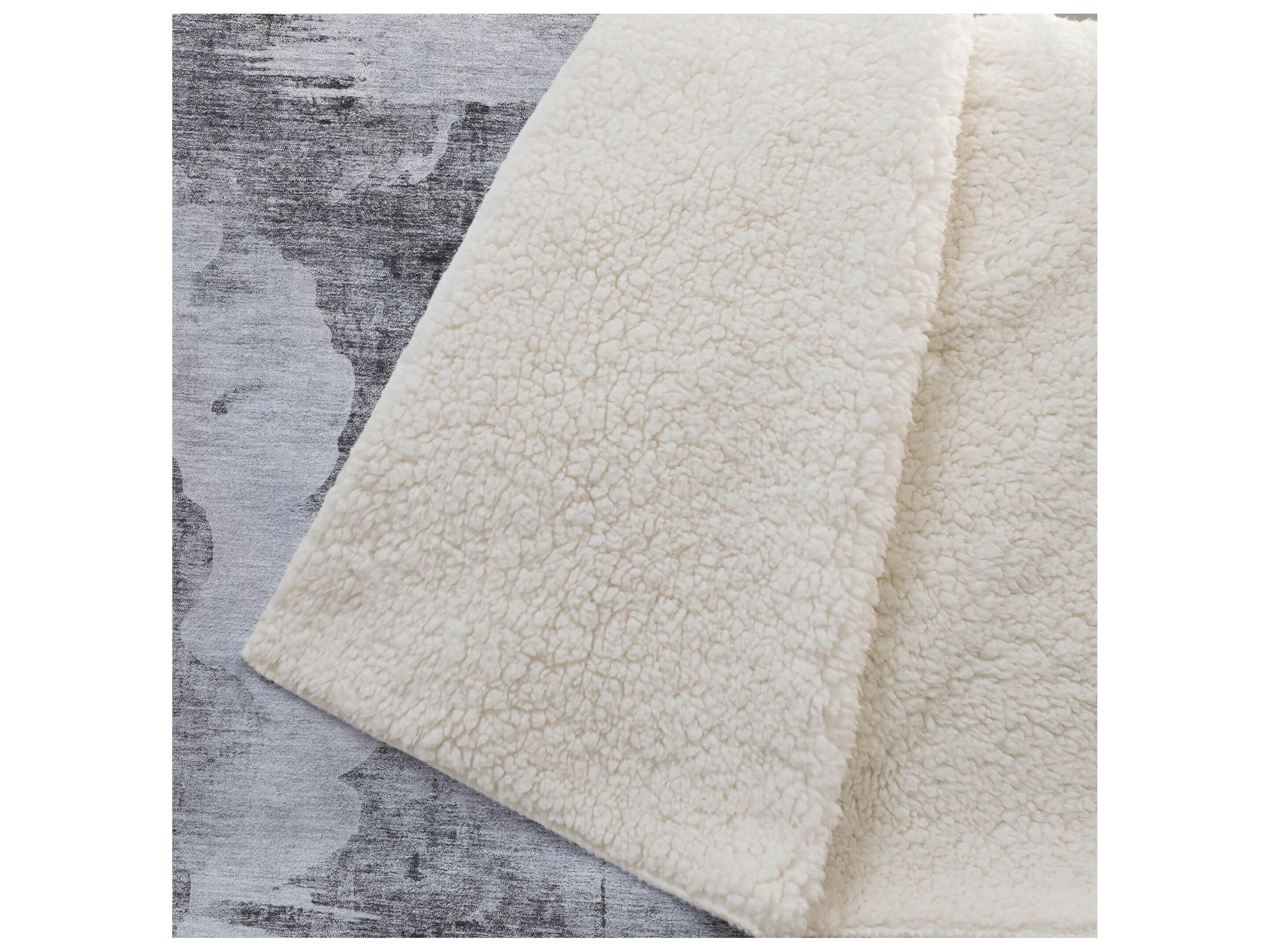 Dalyn Sherpa Gray Polyester Throw