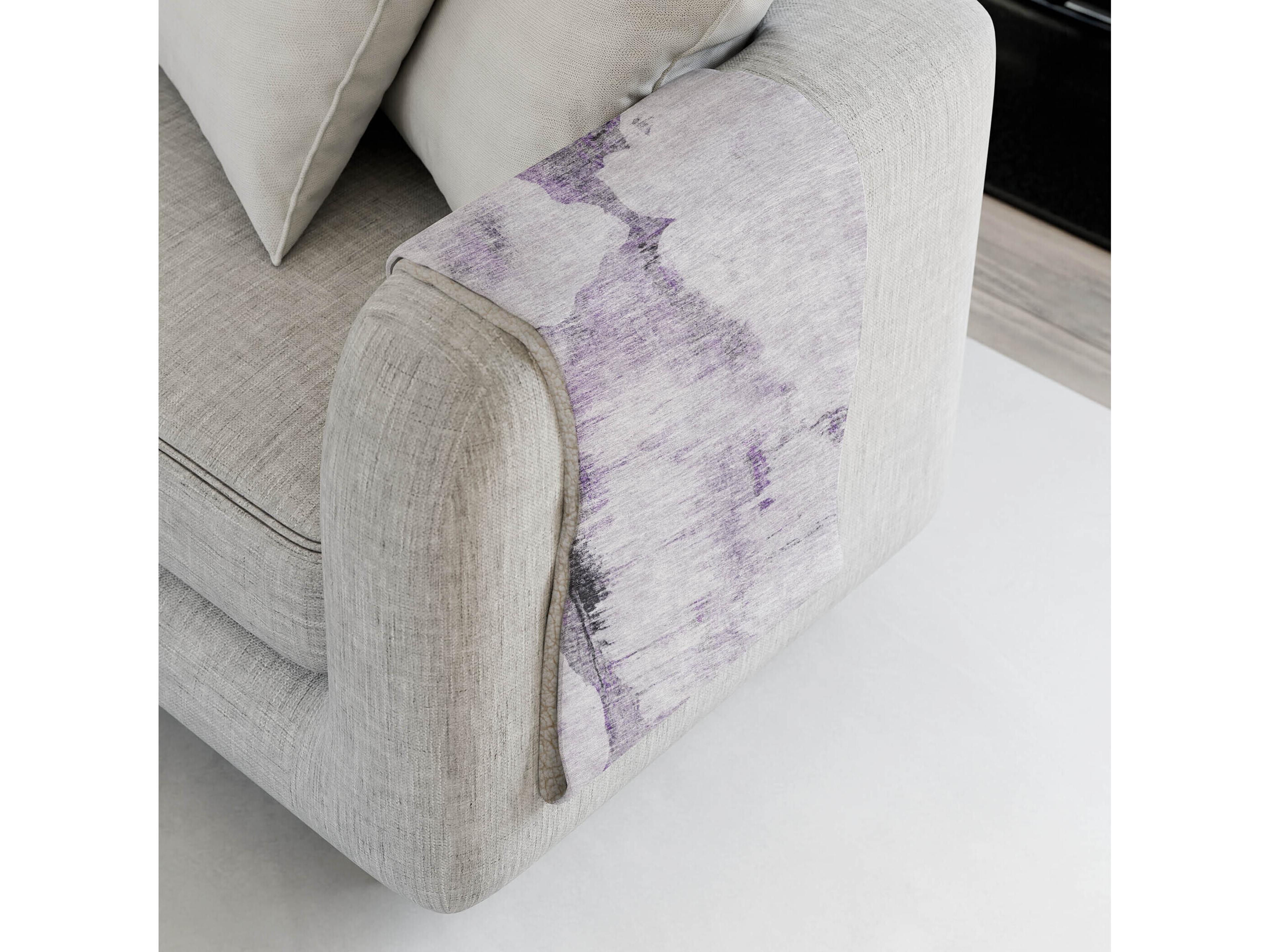 Dalyn Sherpa Purple Polyester Throw