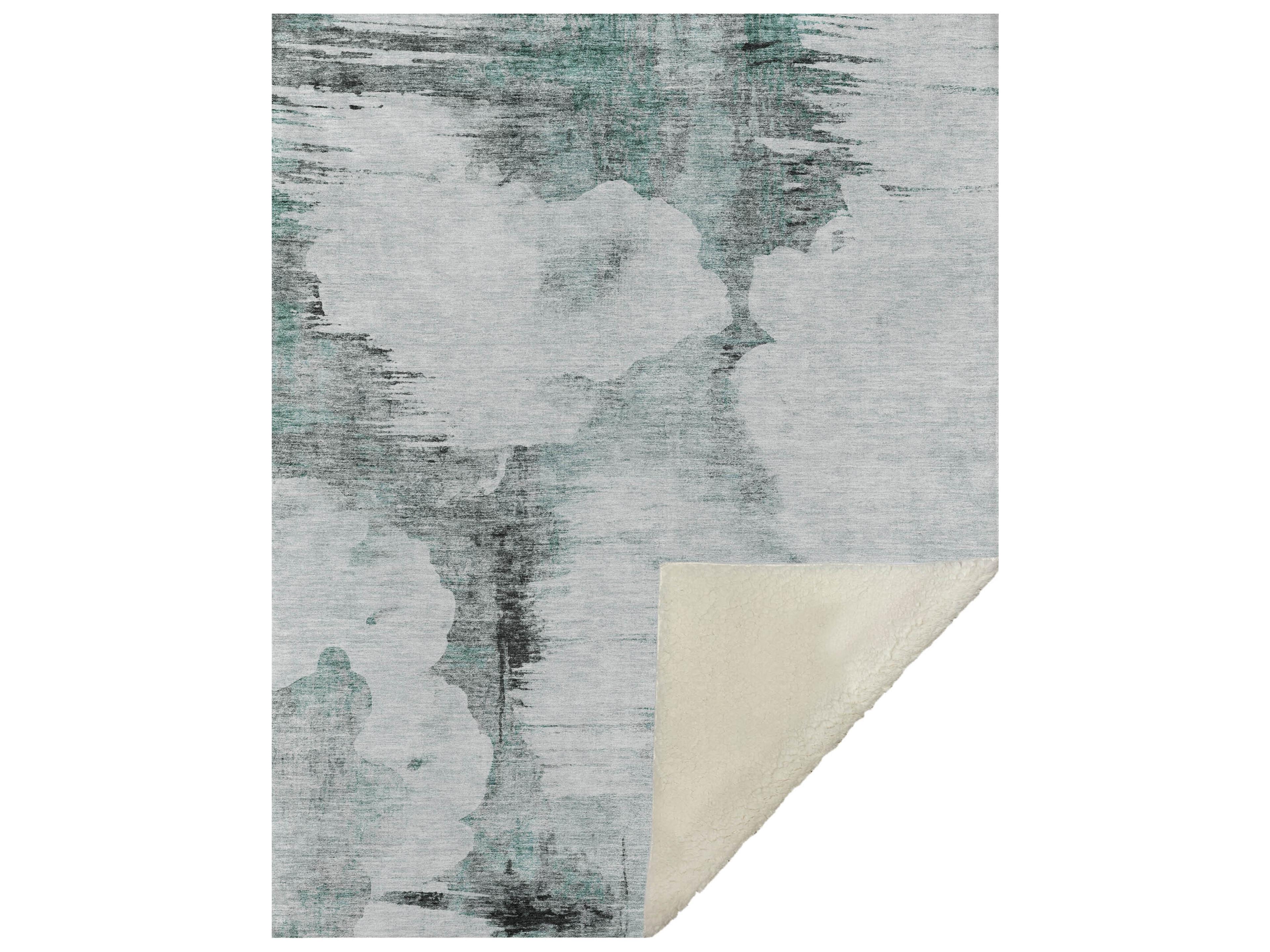 Dalyn Sherpa Teal Polyester Throw