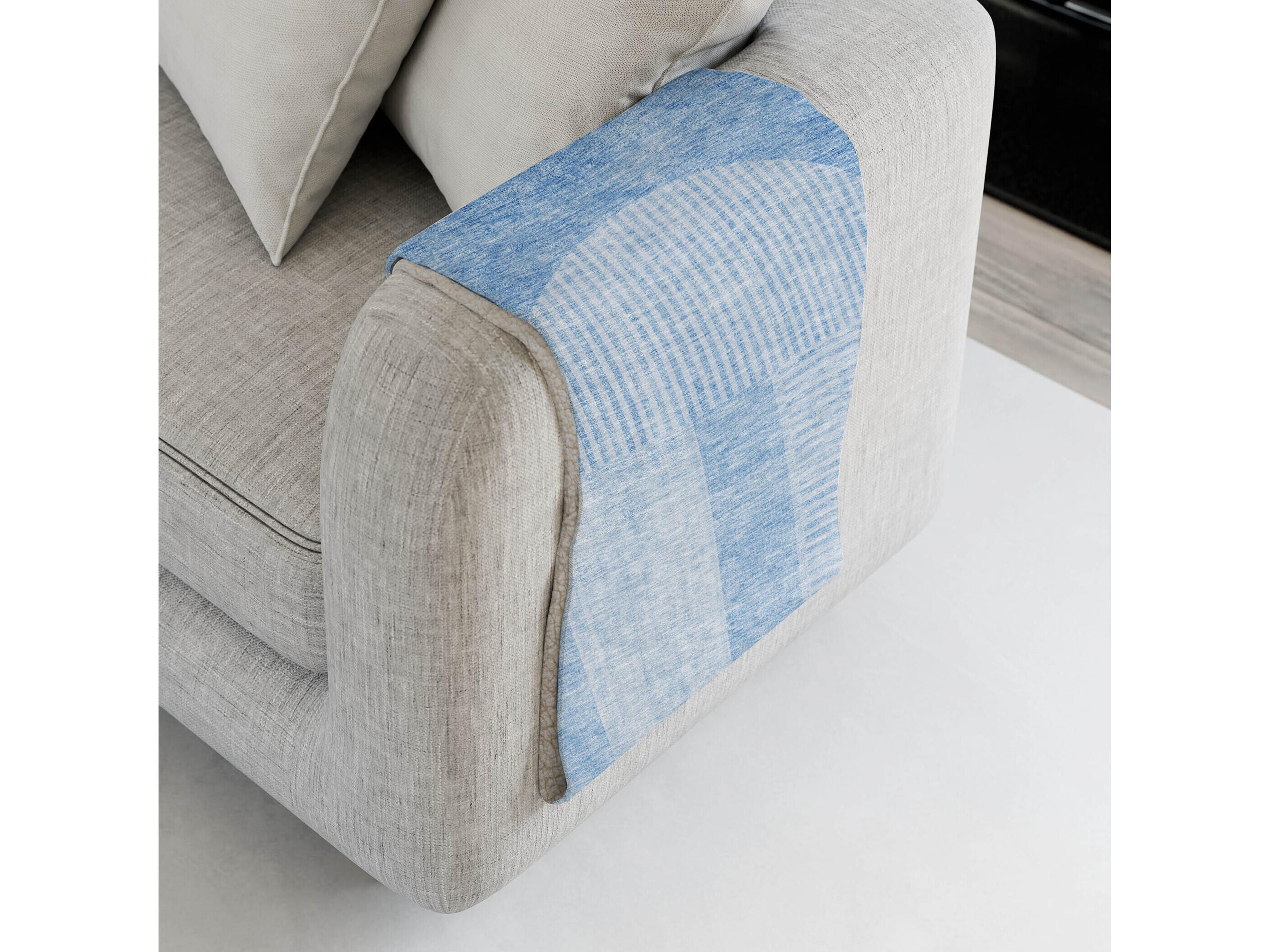 Dalyn Sherpa Blue Polyester Throw