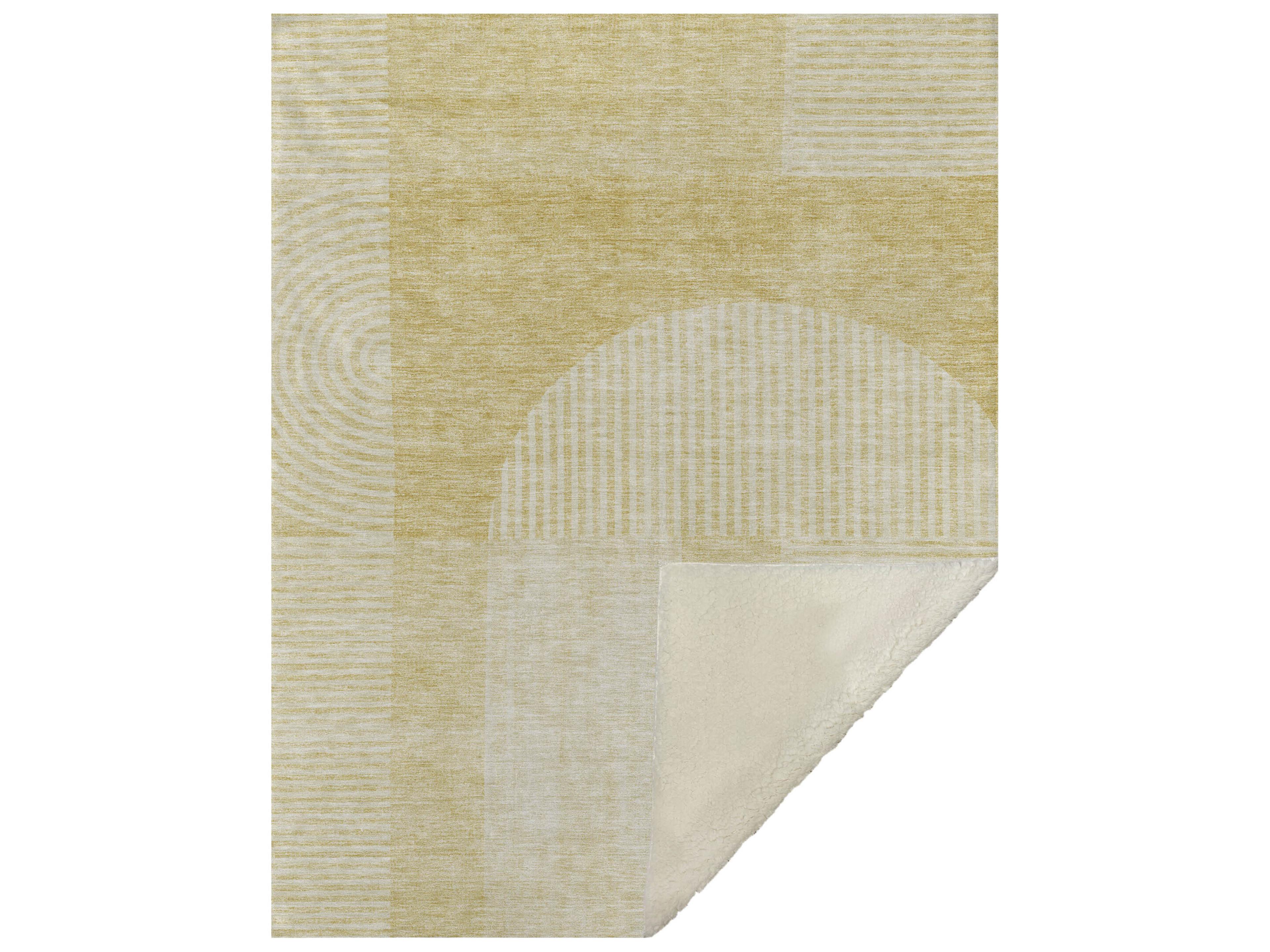 Sherpa Gold Polyester Throw