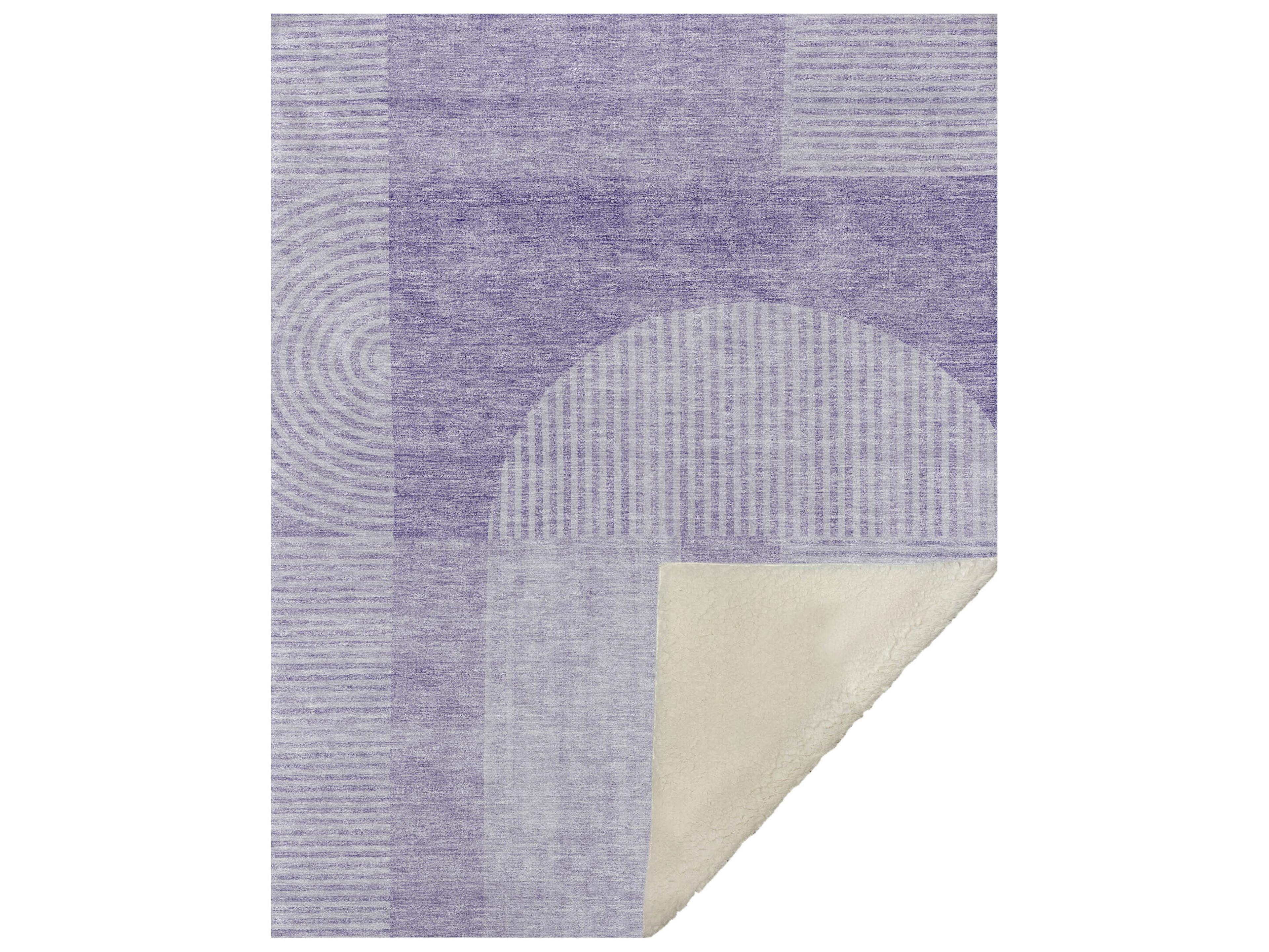Dalyn Sherpa Purple Polyester Throw