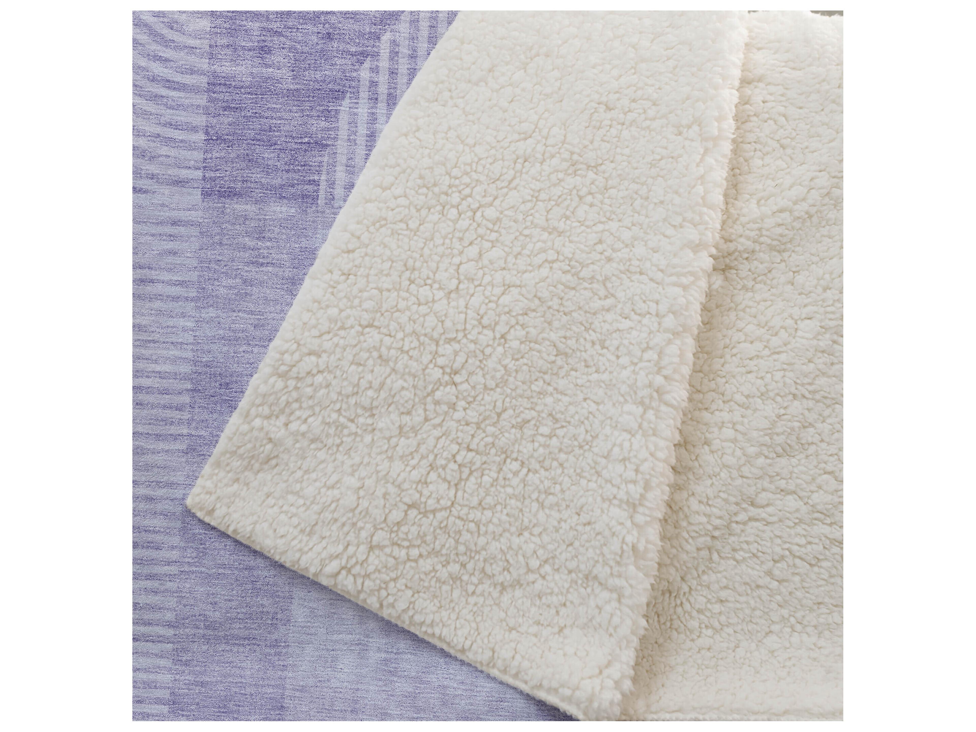 Dalyn Sherpa Purple Polyester Throw