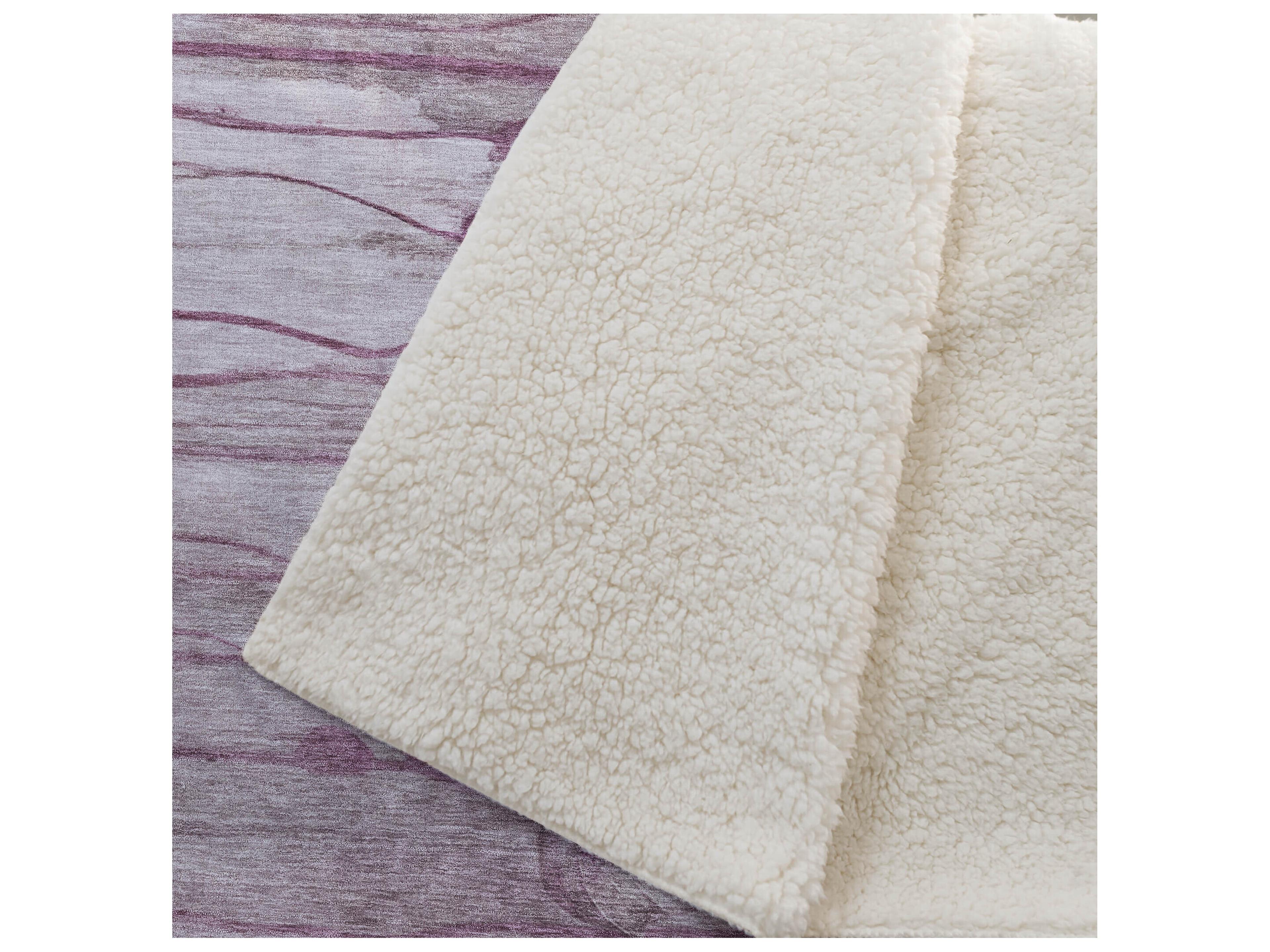 Dalyn Sherpa Purple Polyester Throw