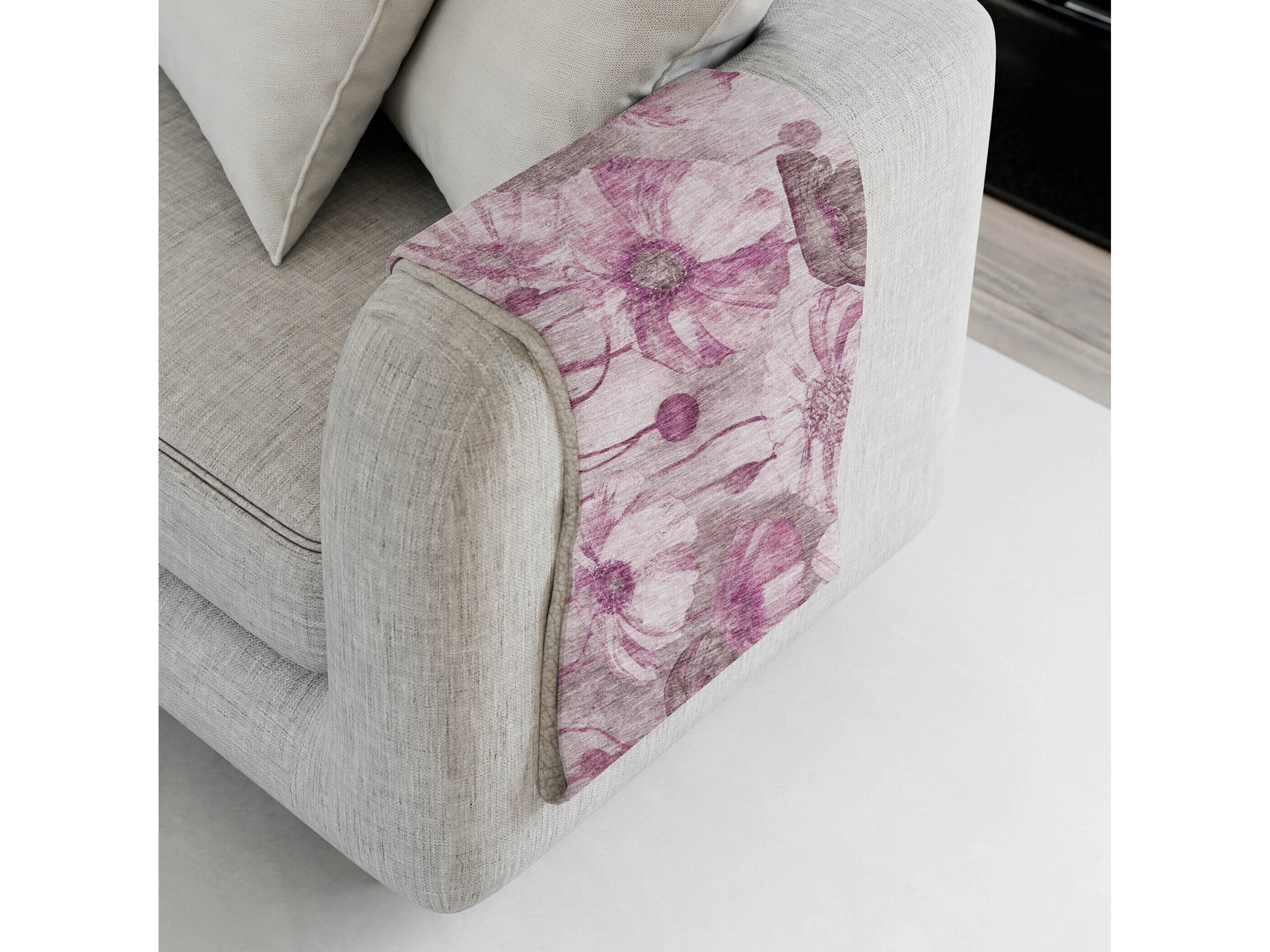 Dalyn Sherpa Purple Polyester Throw