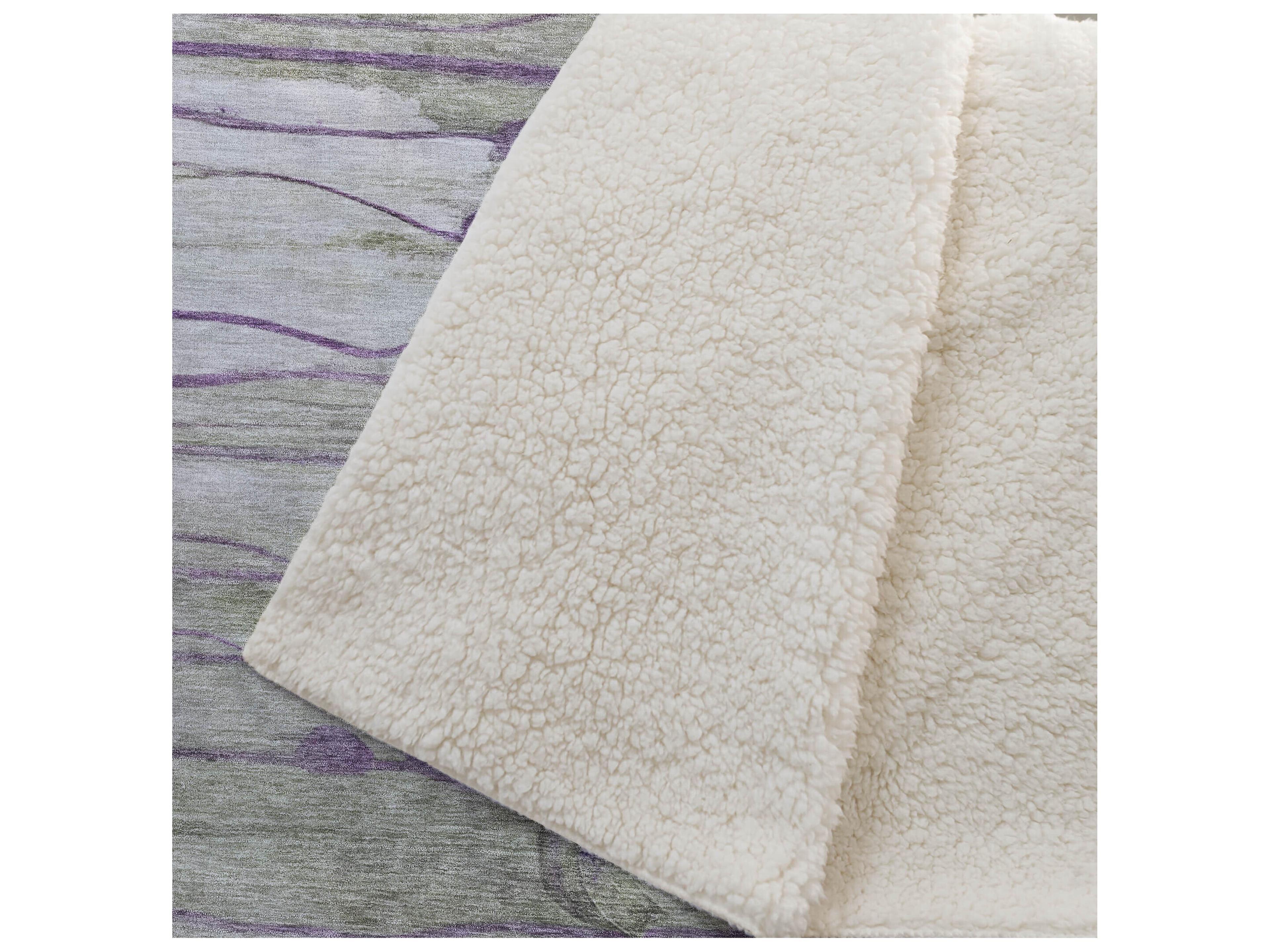 Dalyn Sherpa Purple Polyester Throw