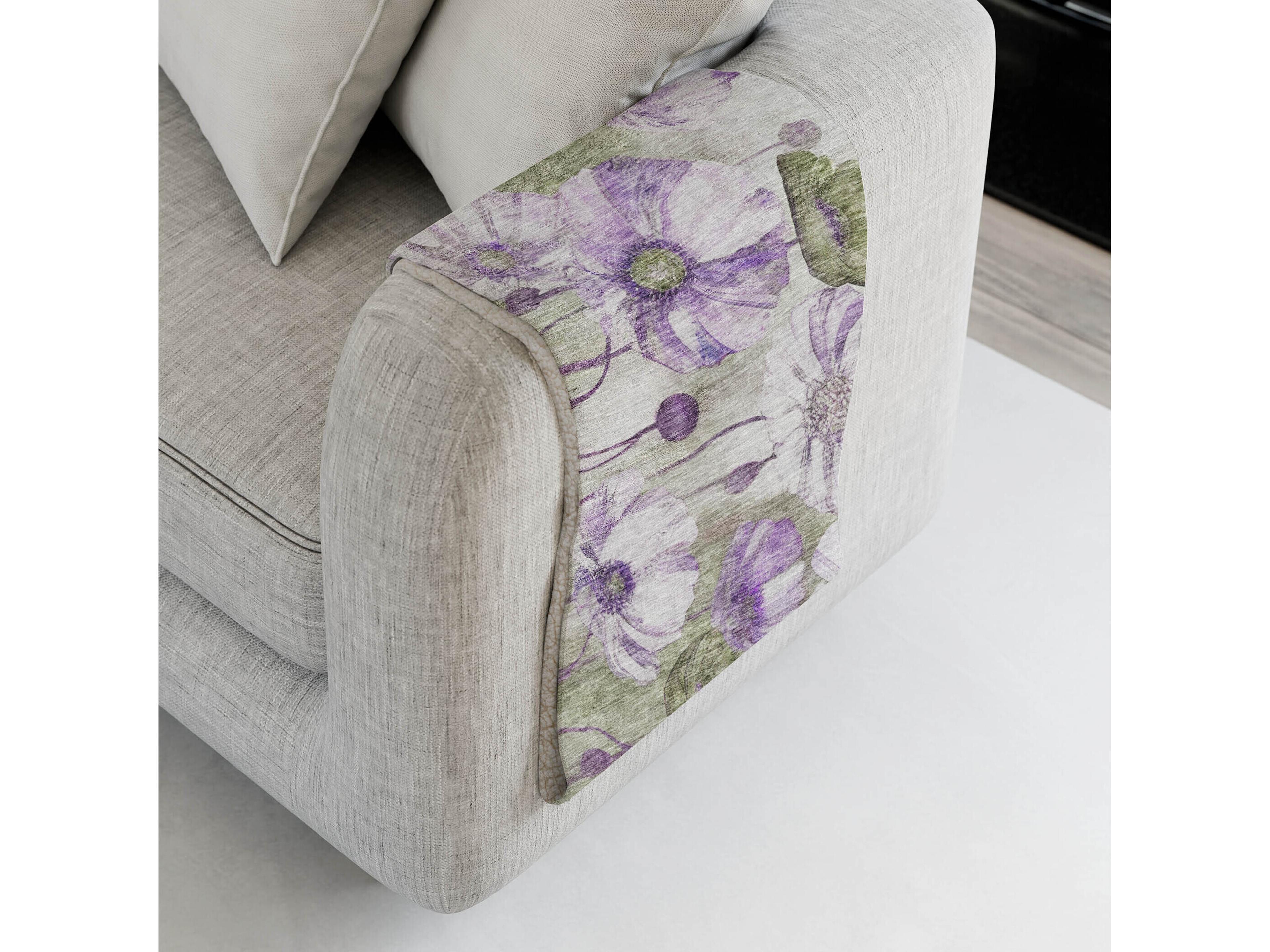 Dalyn Sherpa Purple Polyester Throw