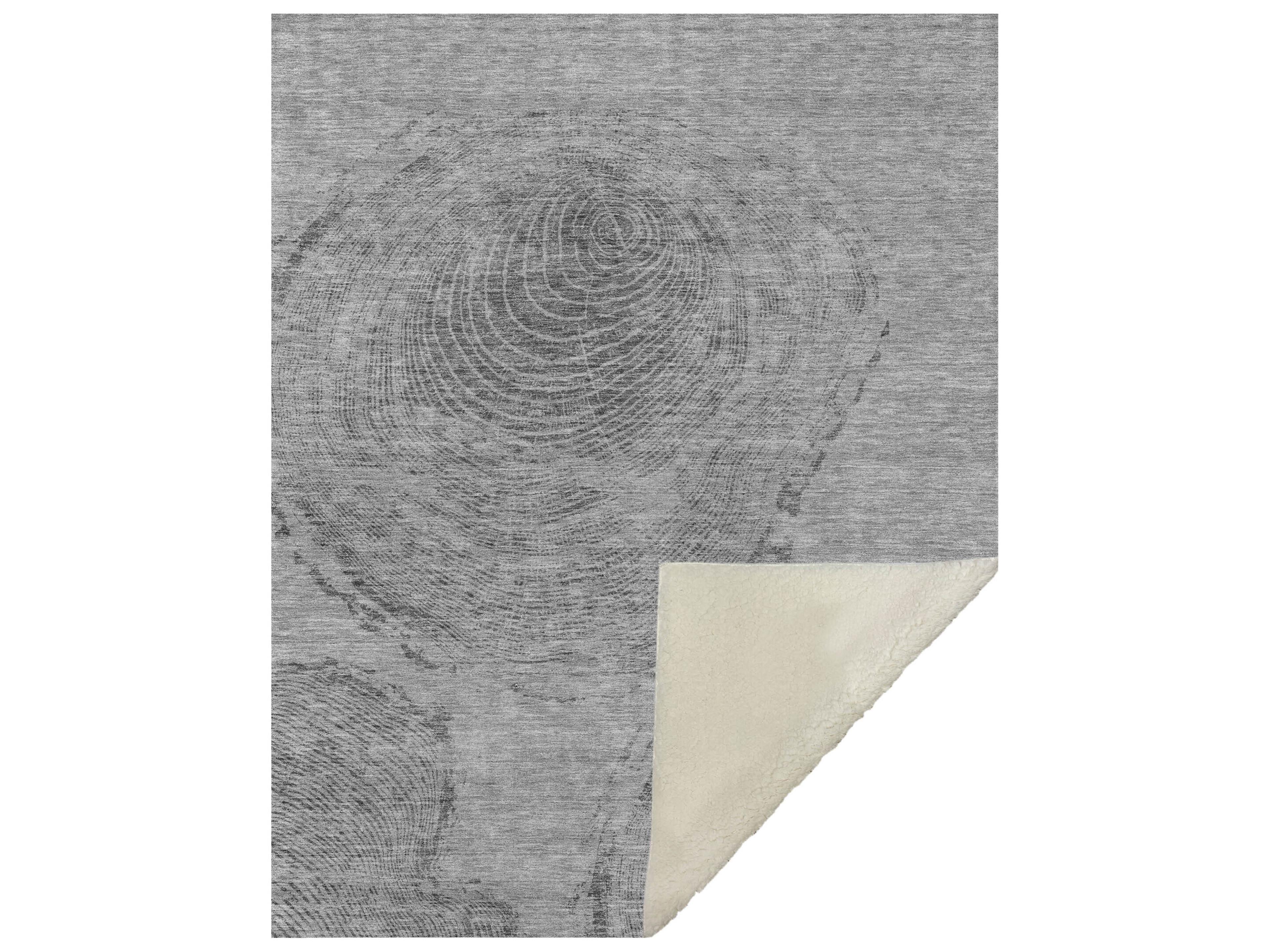 Sherpa Gray Polyester Throw