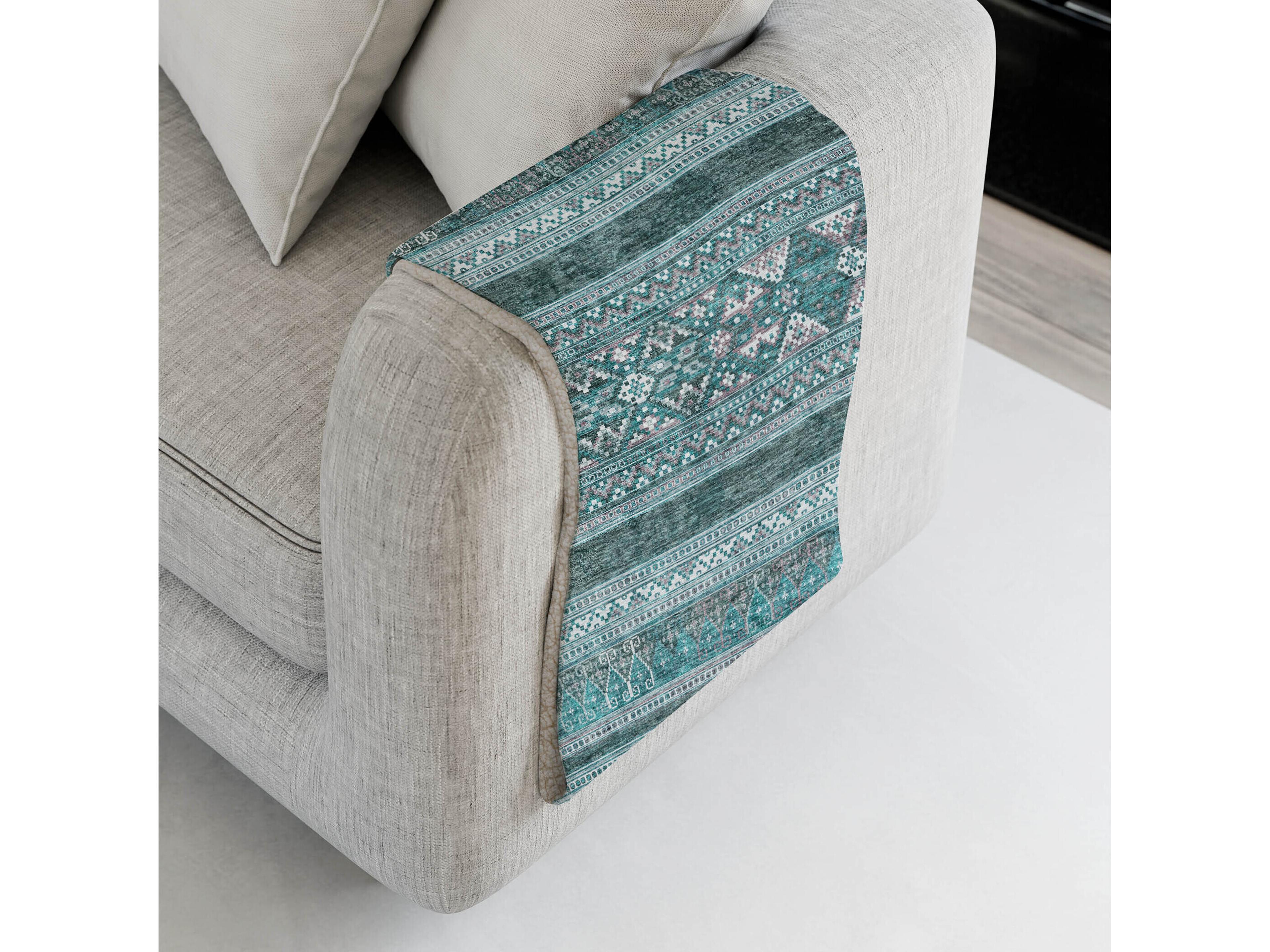 Dalyn Sherpa Teal Polyester Throw