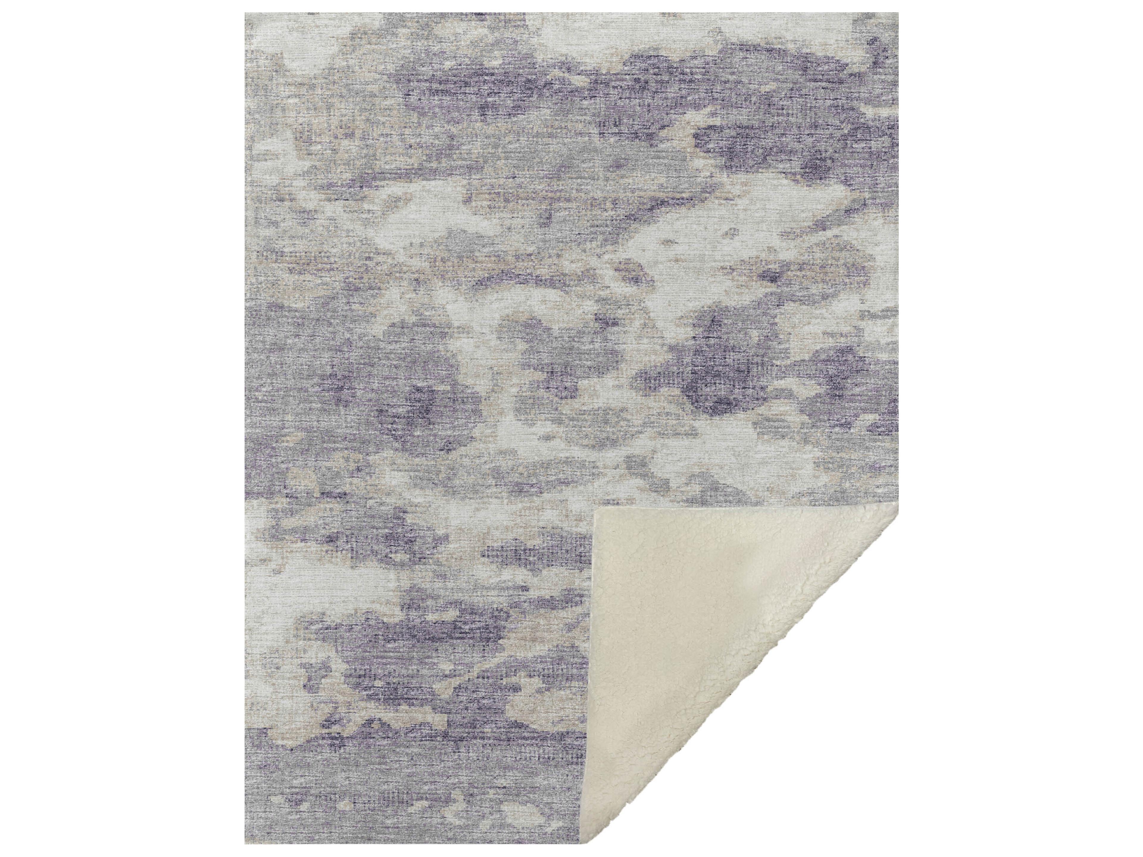 Sherpa Purple Polyester Throw