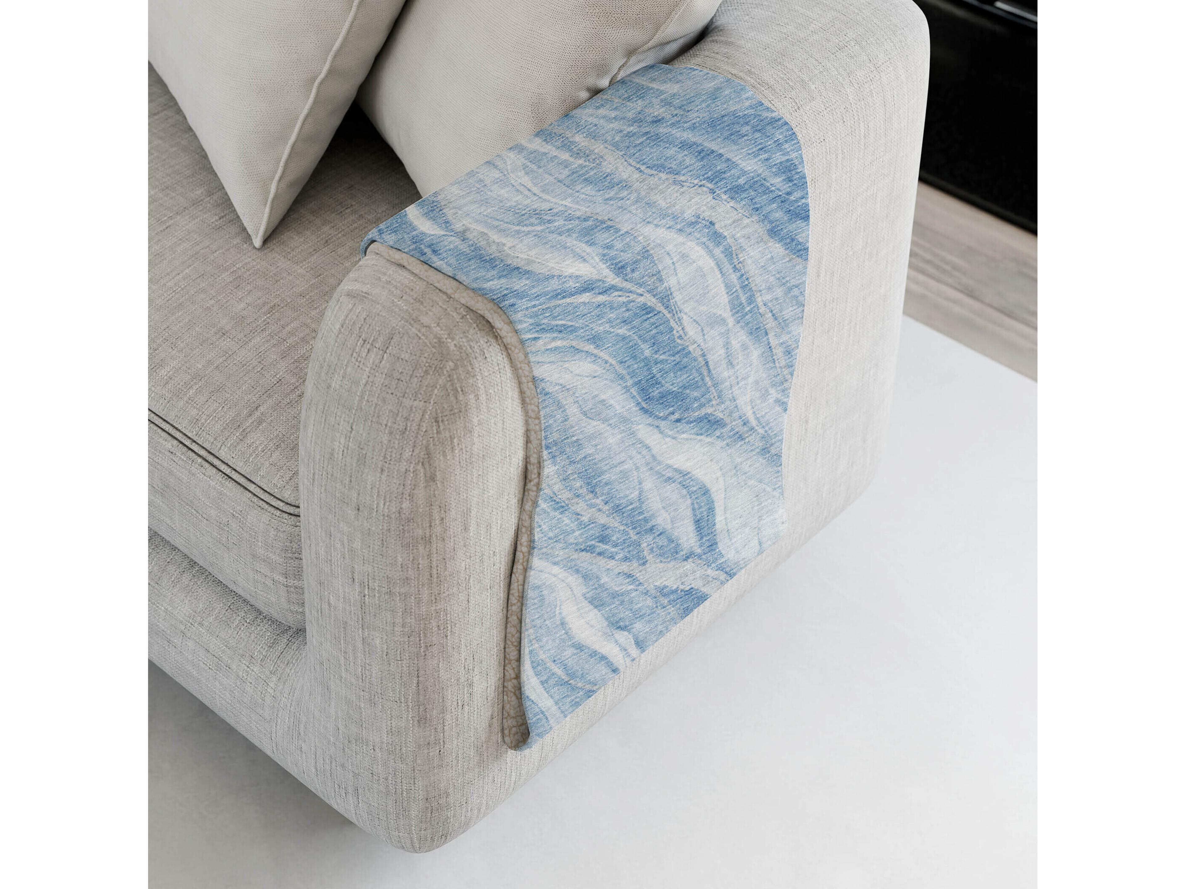 Dalyn Sherpa Blue Polyester Throw