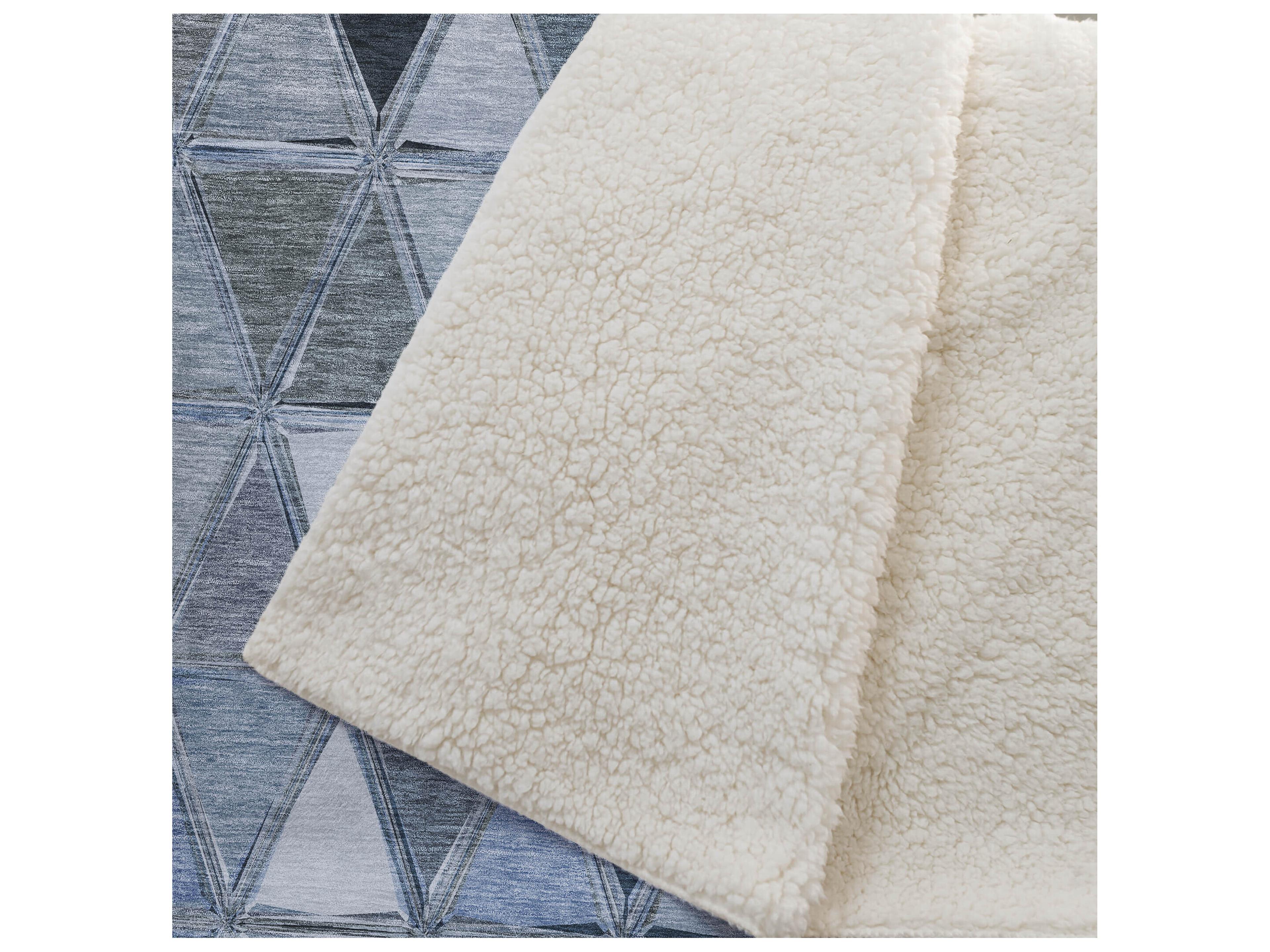 Dalyn Sherpa Blue Polyester Throw