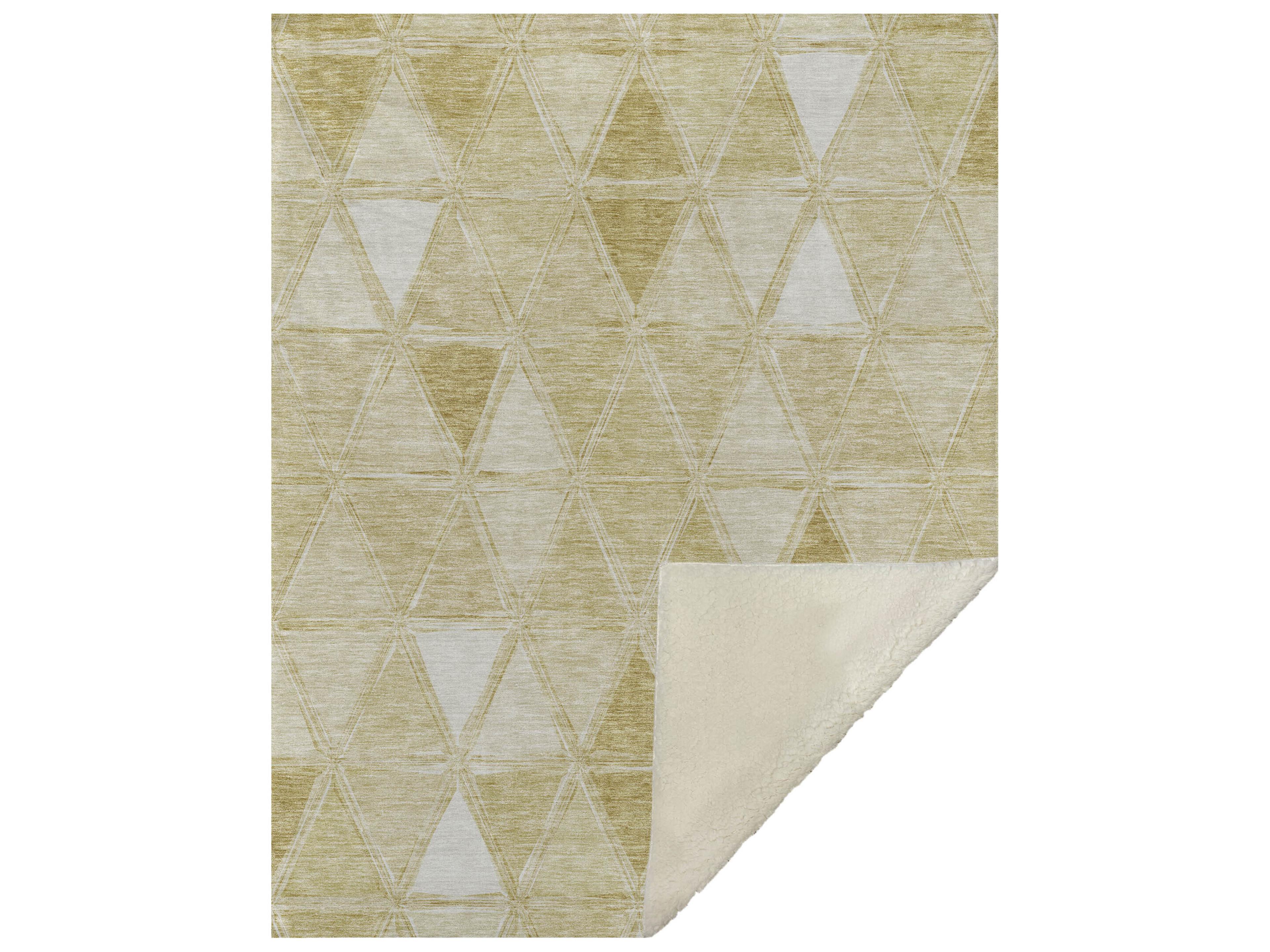 Sherpa Gold Polyester Throw