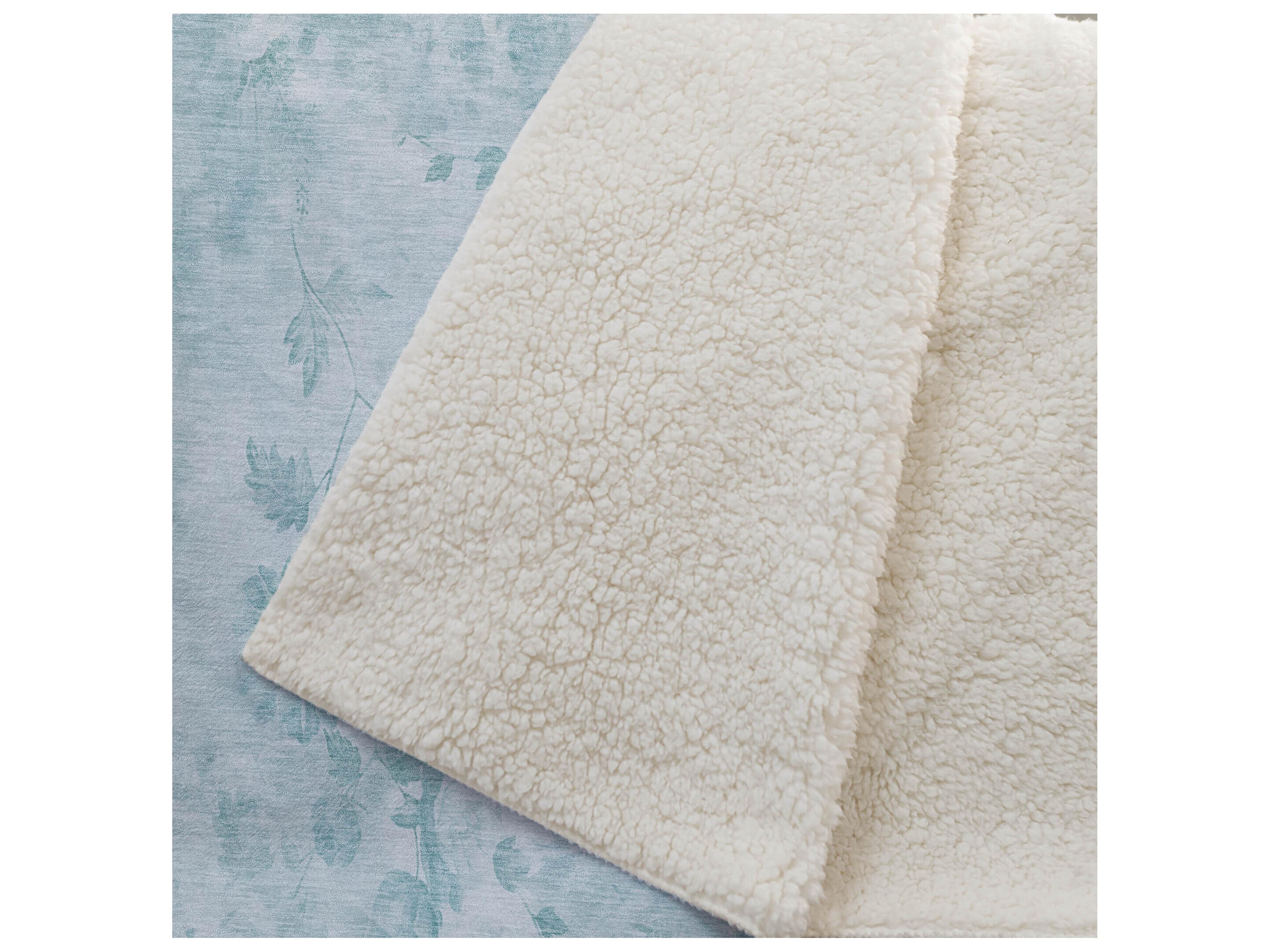 Dalyn Sherpa Teal Polyester Throw