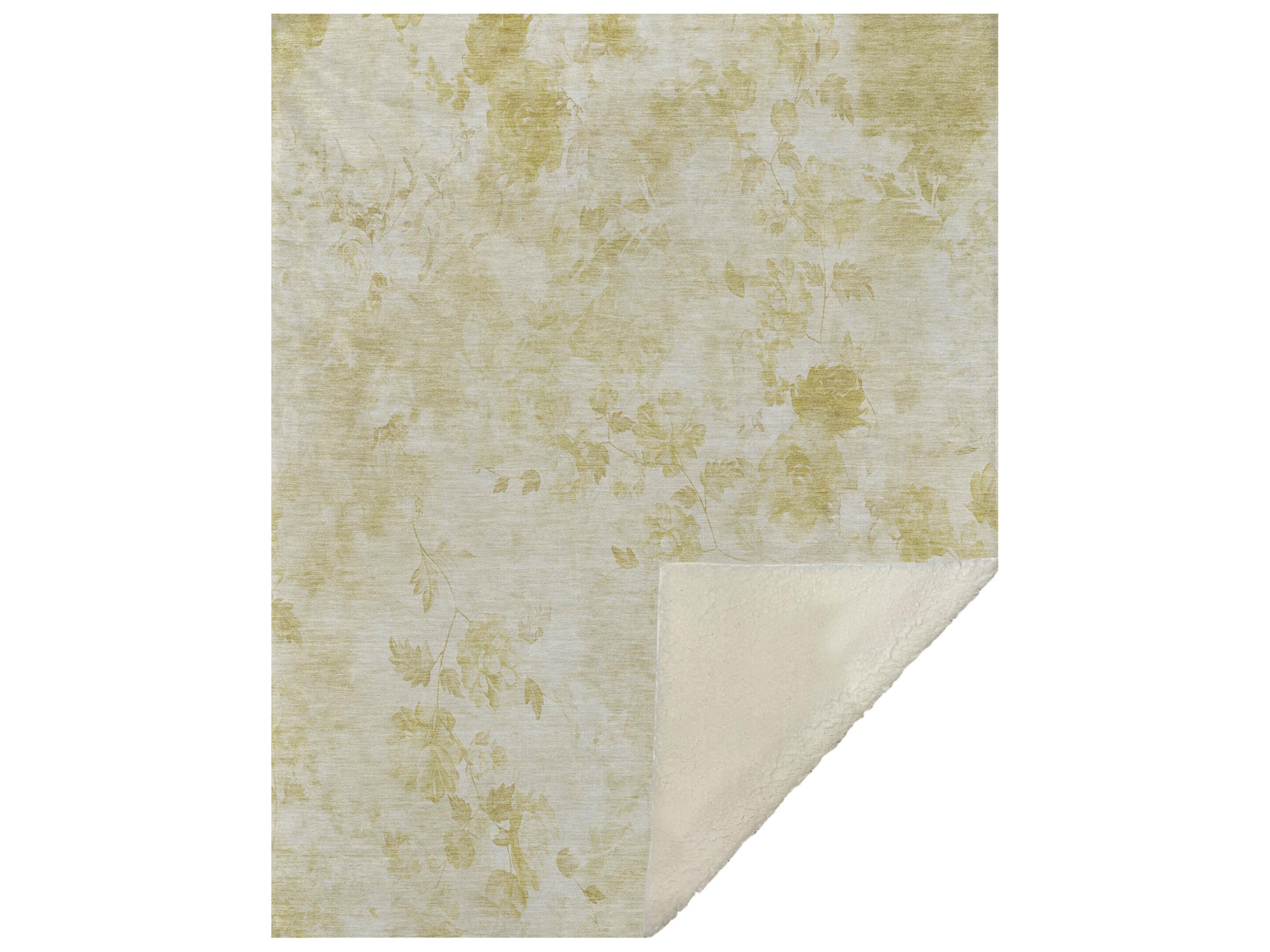 Sherpa Gold Polyester Throw