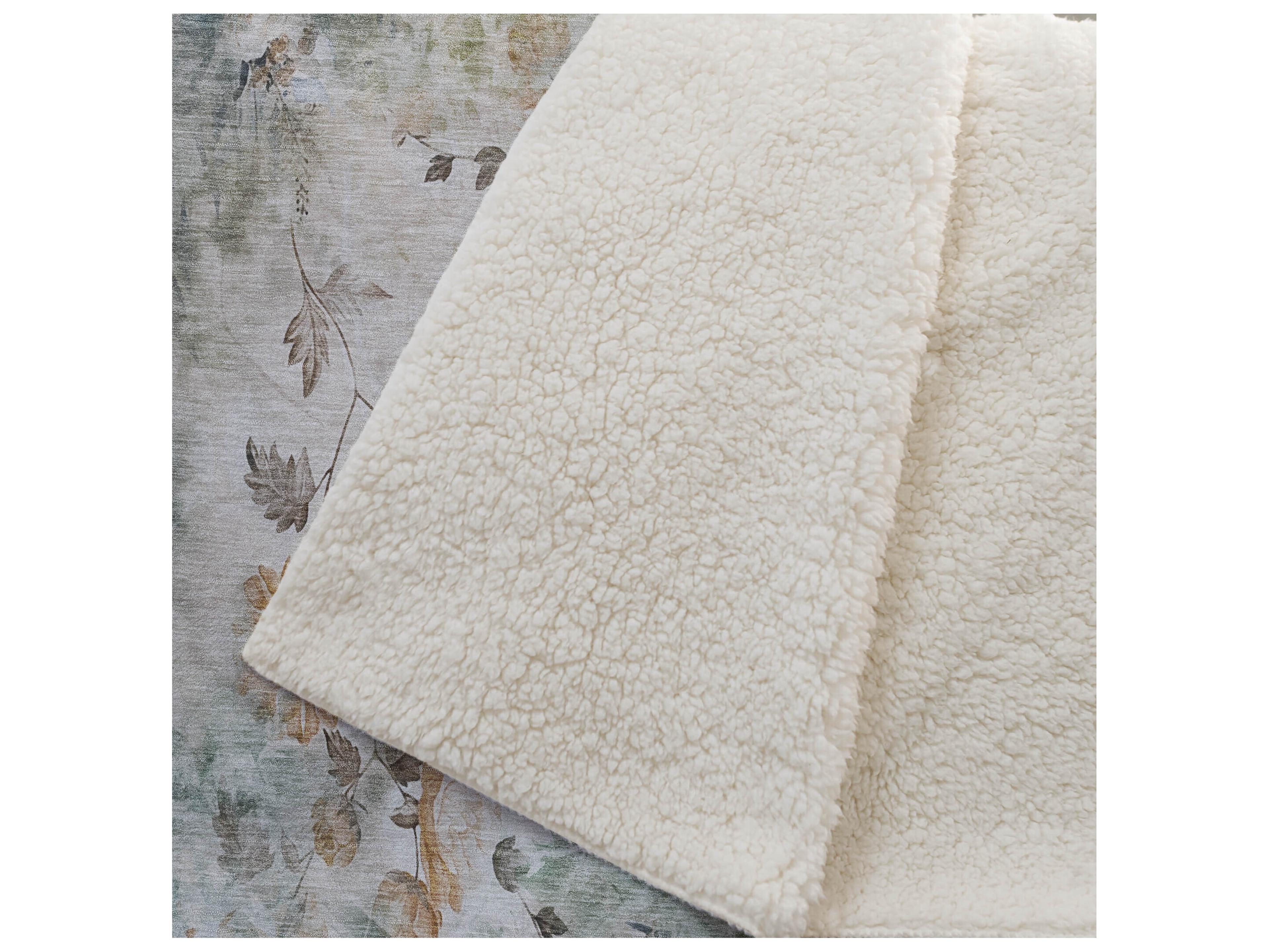 Dalyn Sherpa Teal Polyester Throw