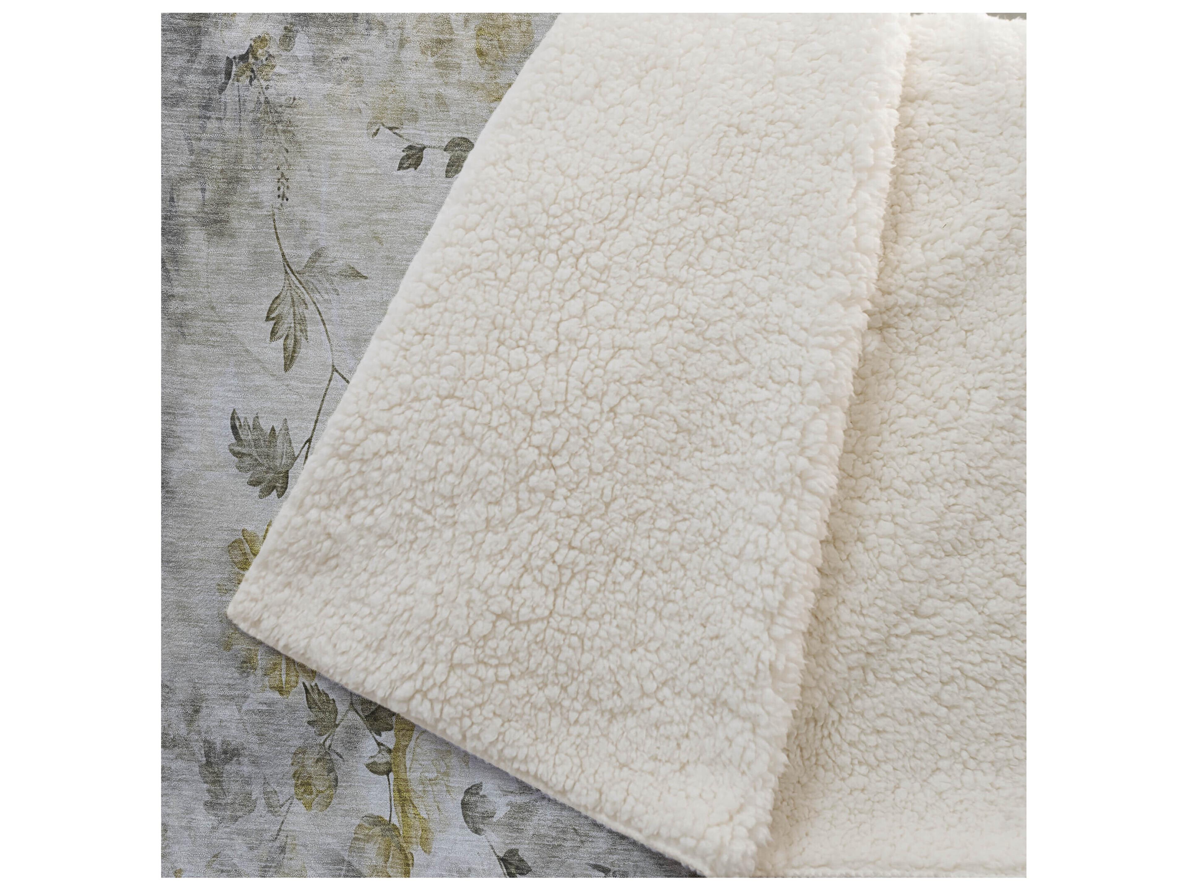 Dalyn Sherpa Brown Polyester Throw